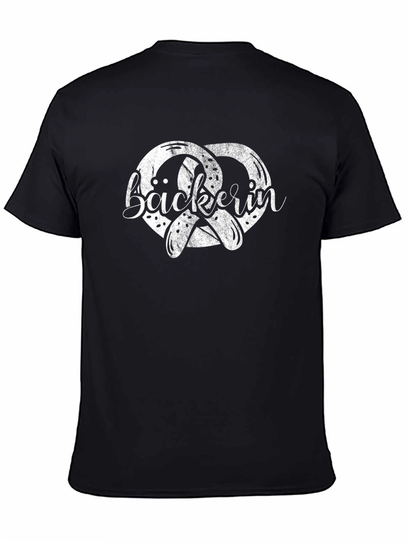 Bäckerin Pretzel Black T-Shirt - Baker Woman Tee