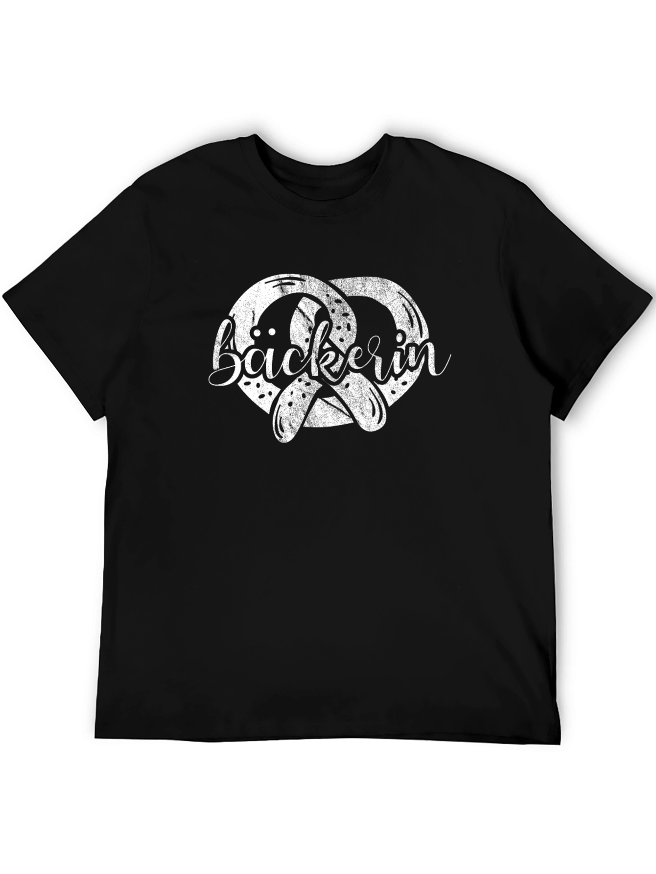 Bäckerin Pretzel Black T-Shirt - Baker Woman Tee