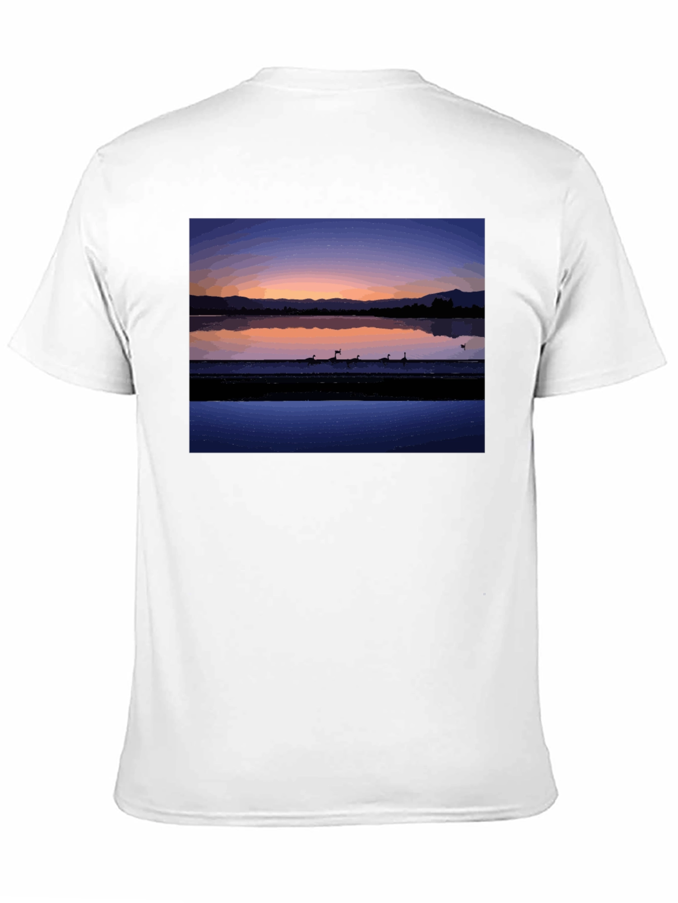 Sunset Lake Graphic Tee - Stylish Black T-Shirt