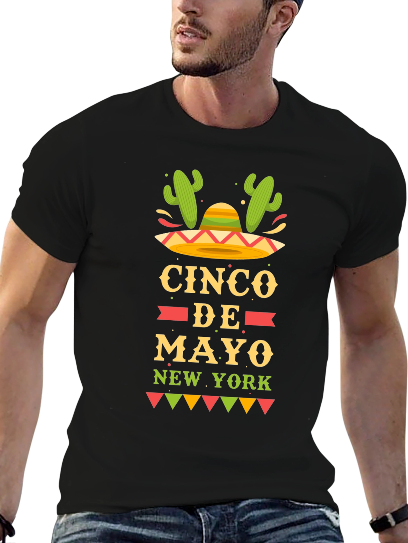 Cinco de Mayo New York Black Graphic T-Shirt