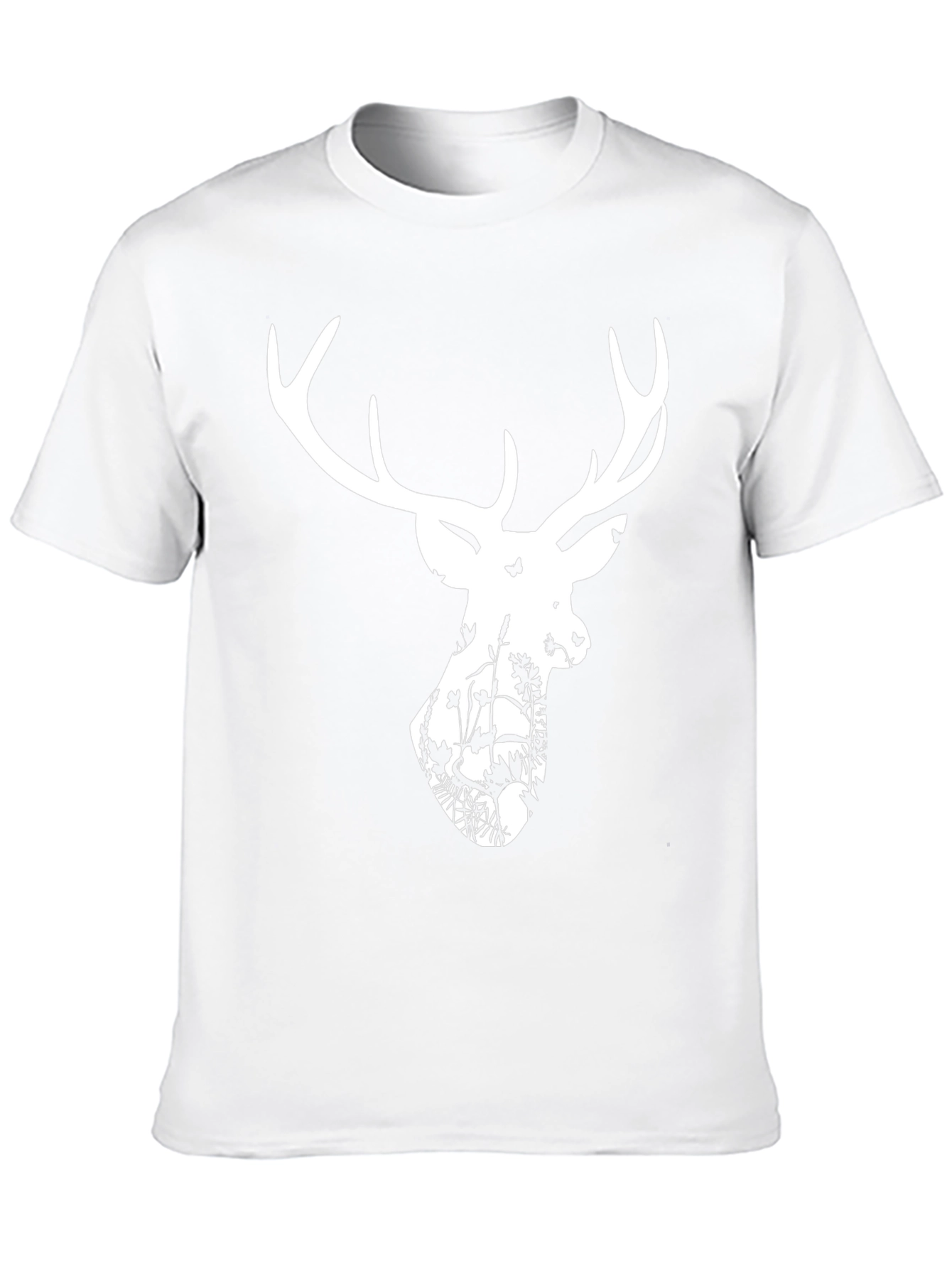 Deer Silhouette Graphic T-Shirt - Black