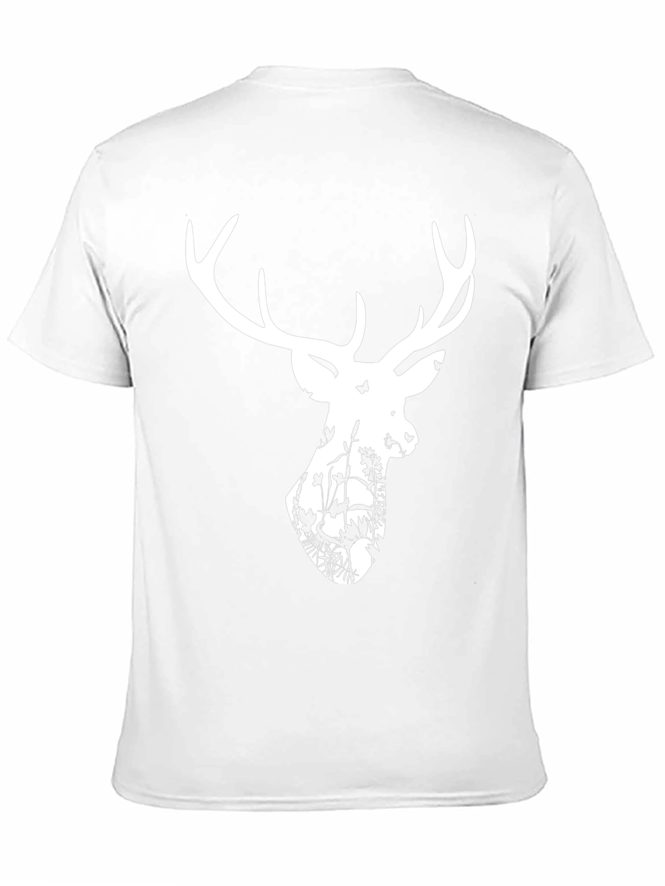 Deer Silhouette Graphic T-Shirt - Black
