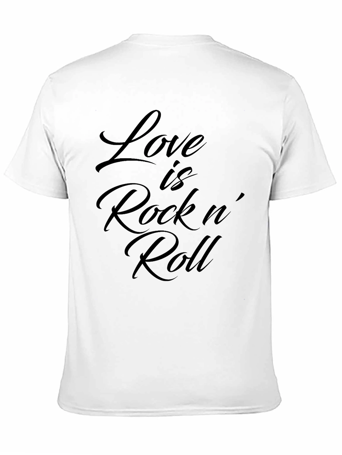 Love Is Rock n Roll Black Graphic Tee Shirt