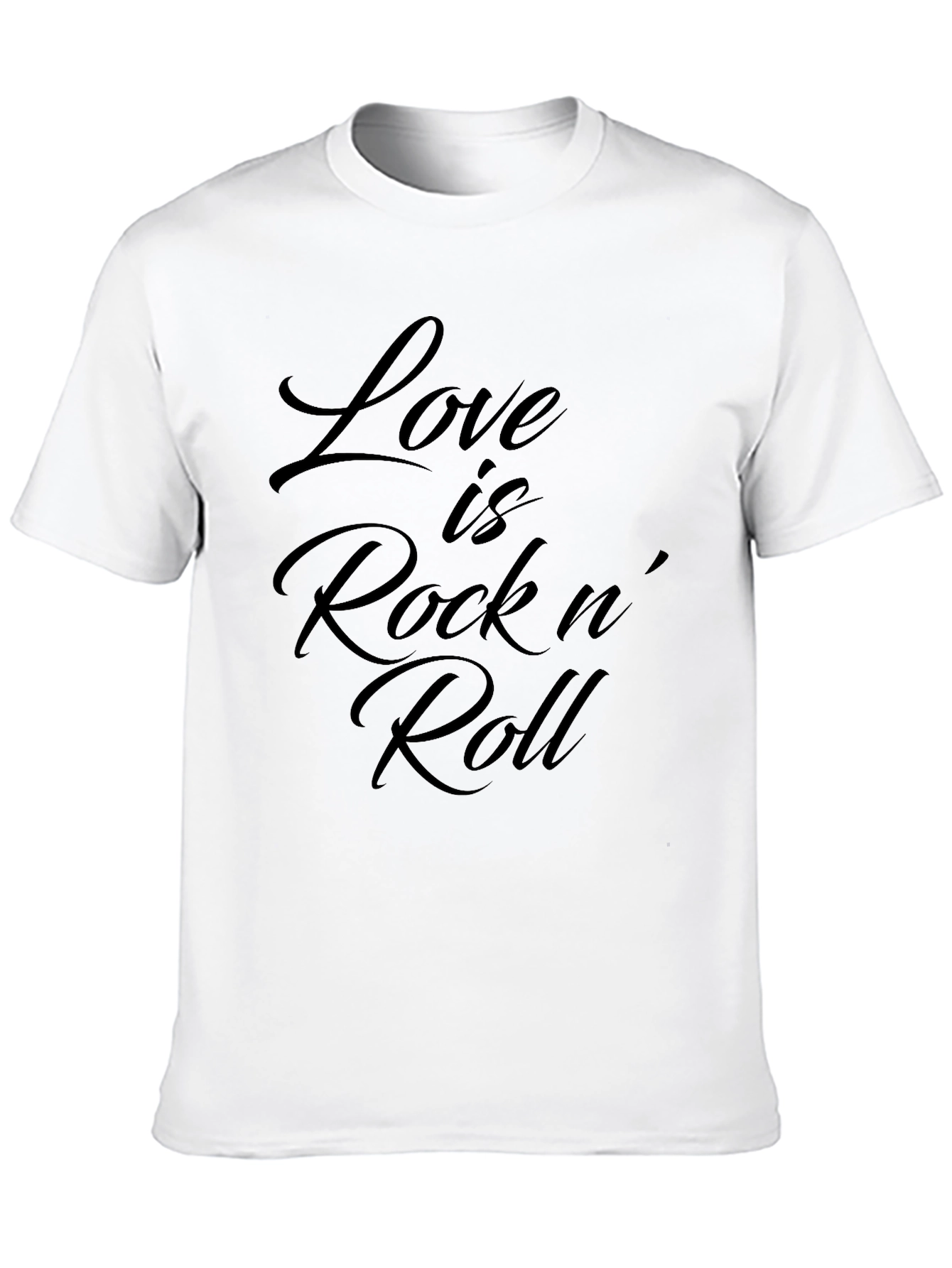 Love Is Rock n Roll Black Graphic Tee Shirt