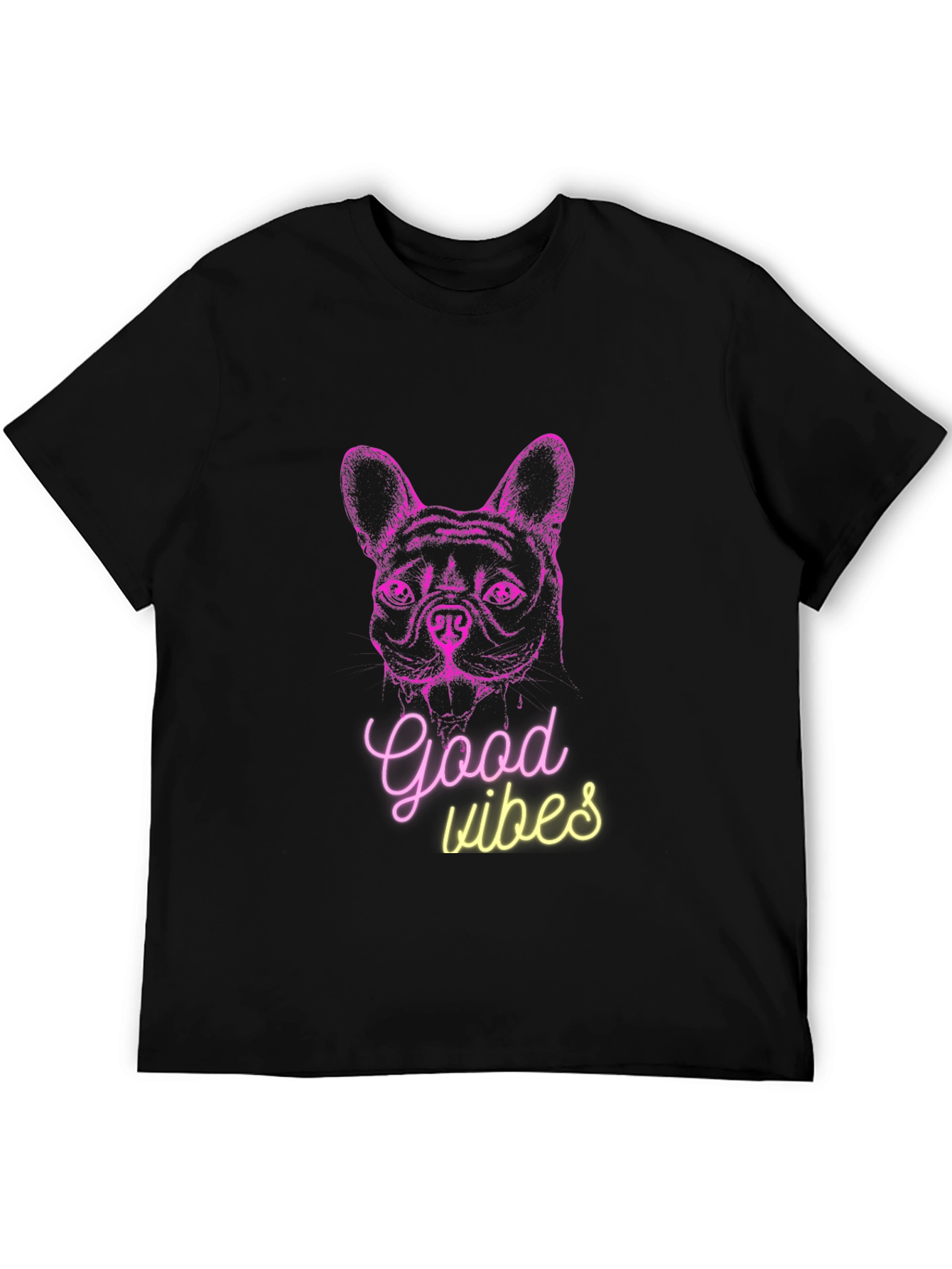 Good Vibes Dog Graphic T-Shirt