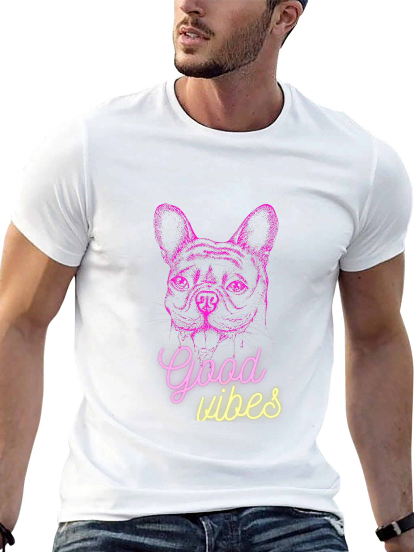 Good Vibes Dog Graphic T-Shirt