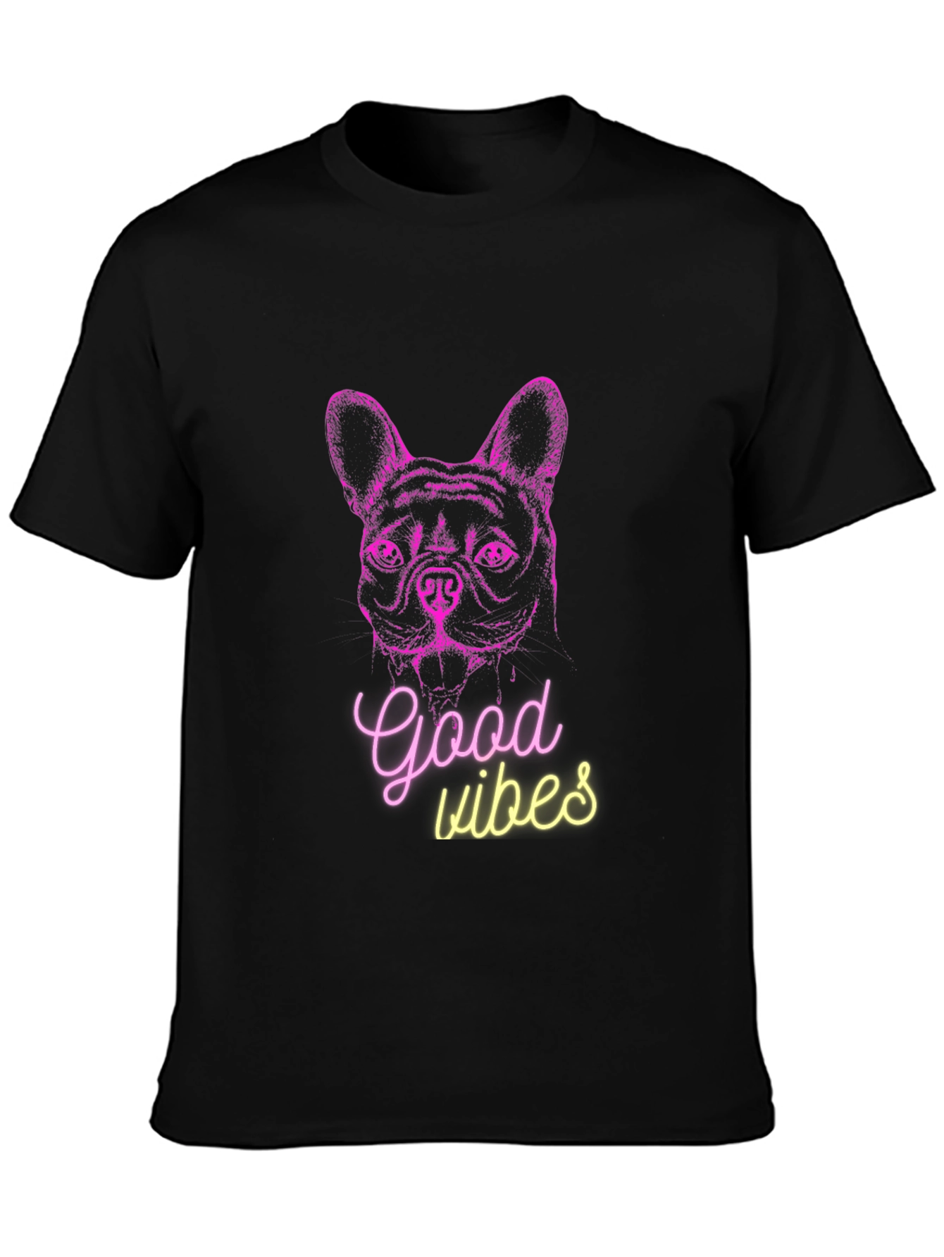 Good Vibes Dog Graphic T-Shirt