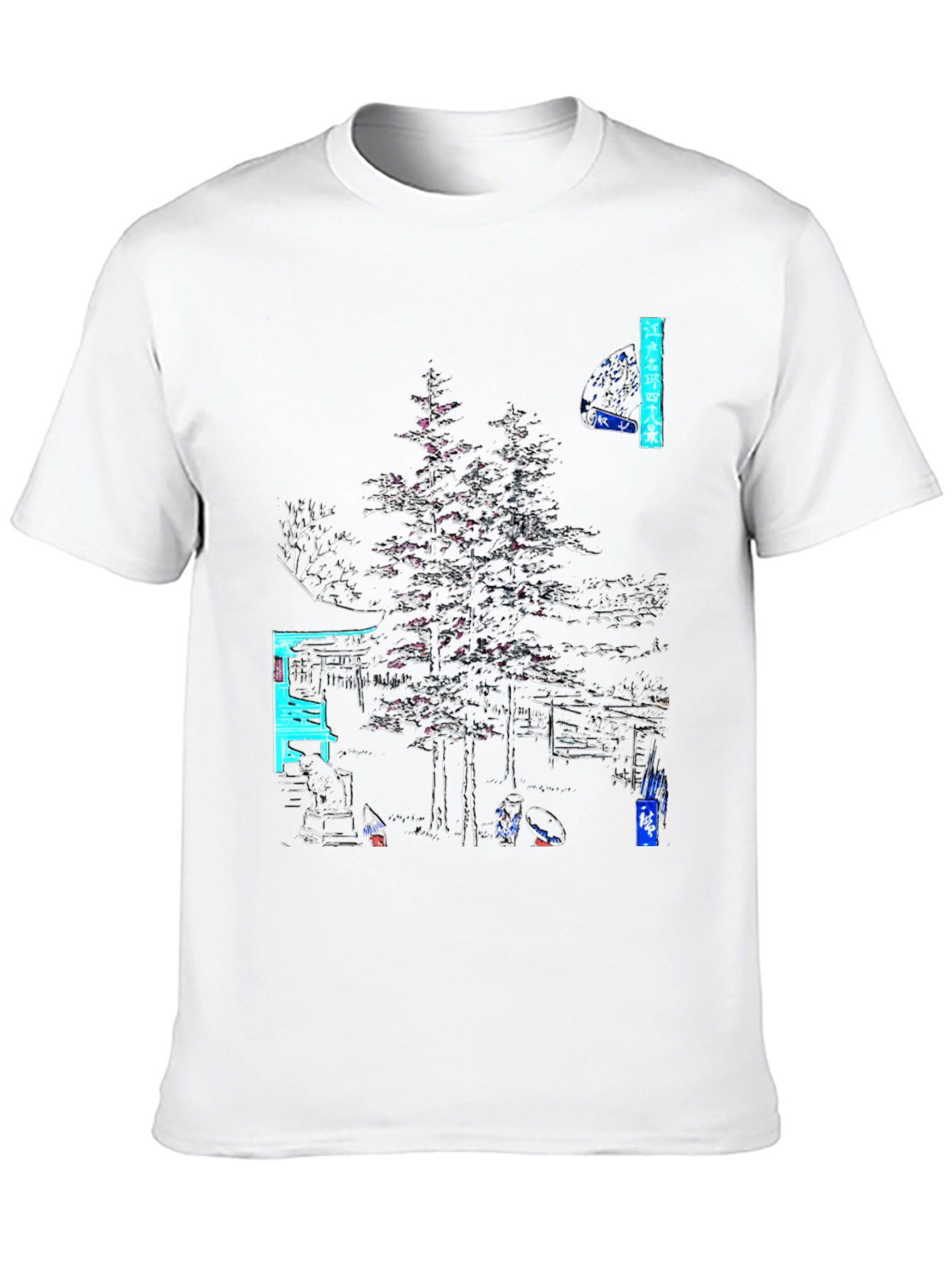 Japanese Art Graphic Tee - Black Cotton Shirt