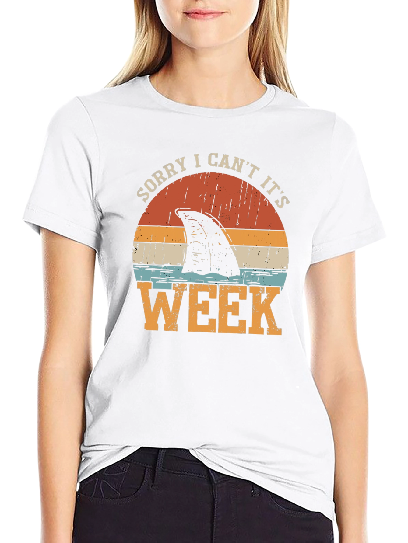 Sorry I Cant Its Shark Week Graphic Tee