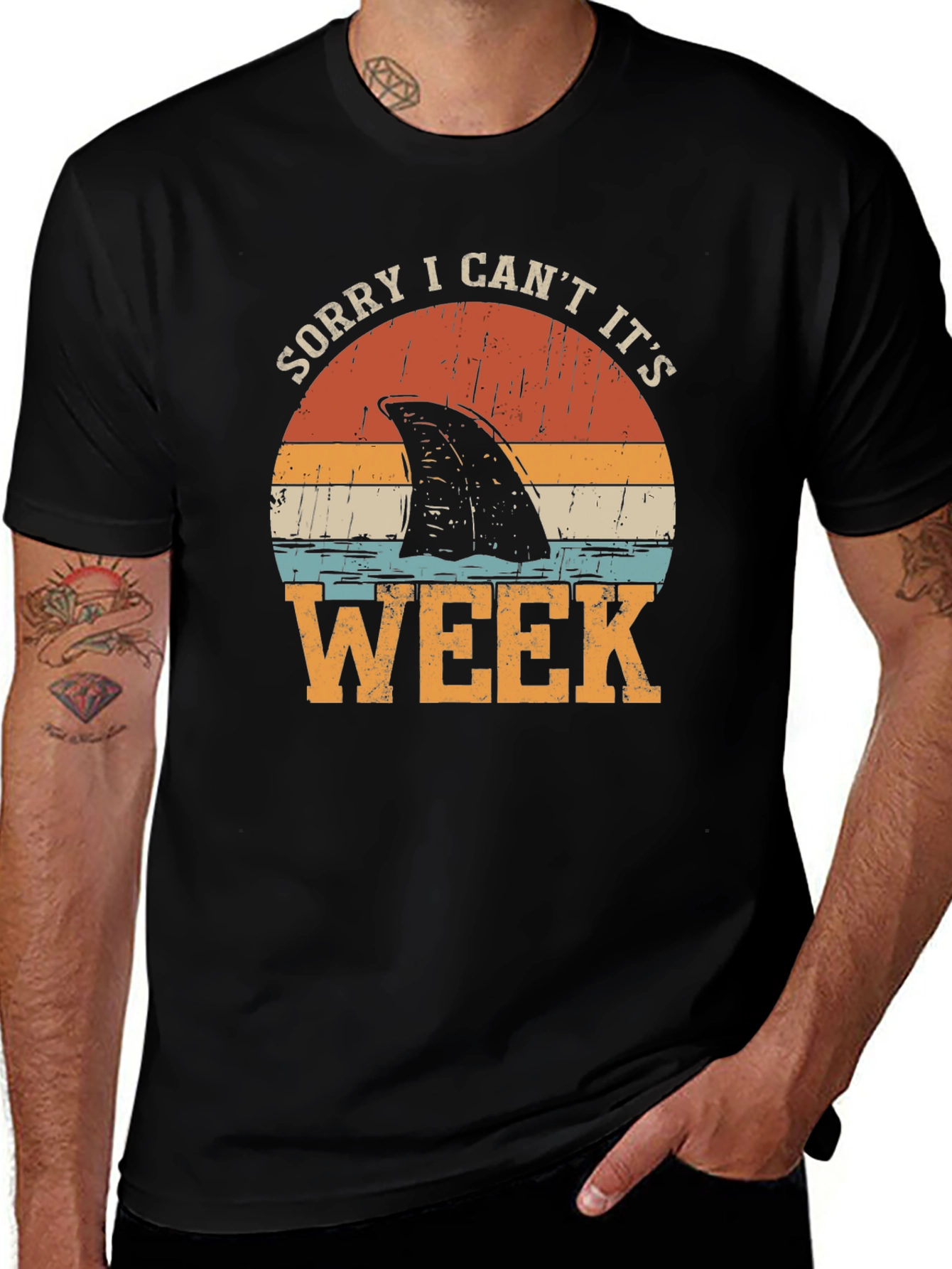 Sorry I Cant Its Shark Week Graphic Tee