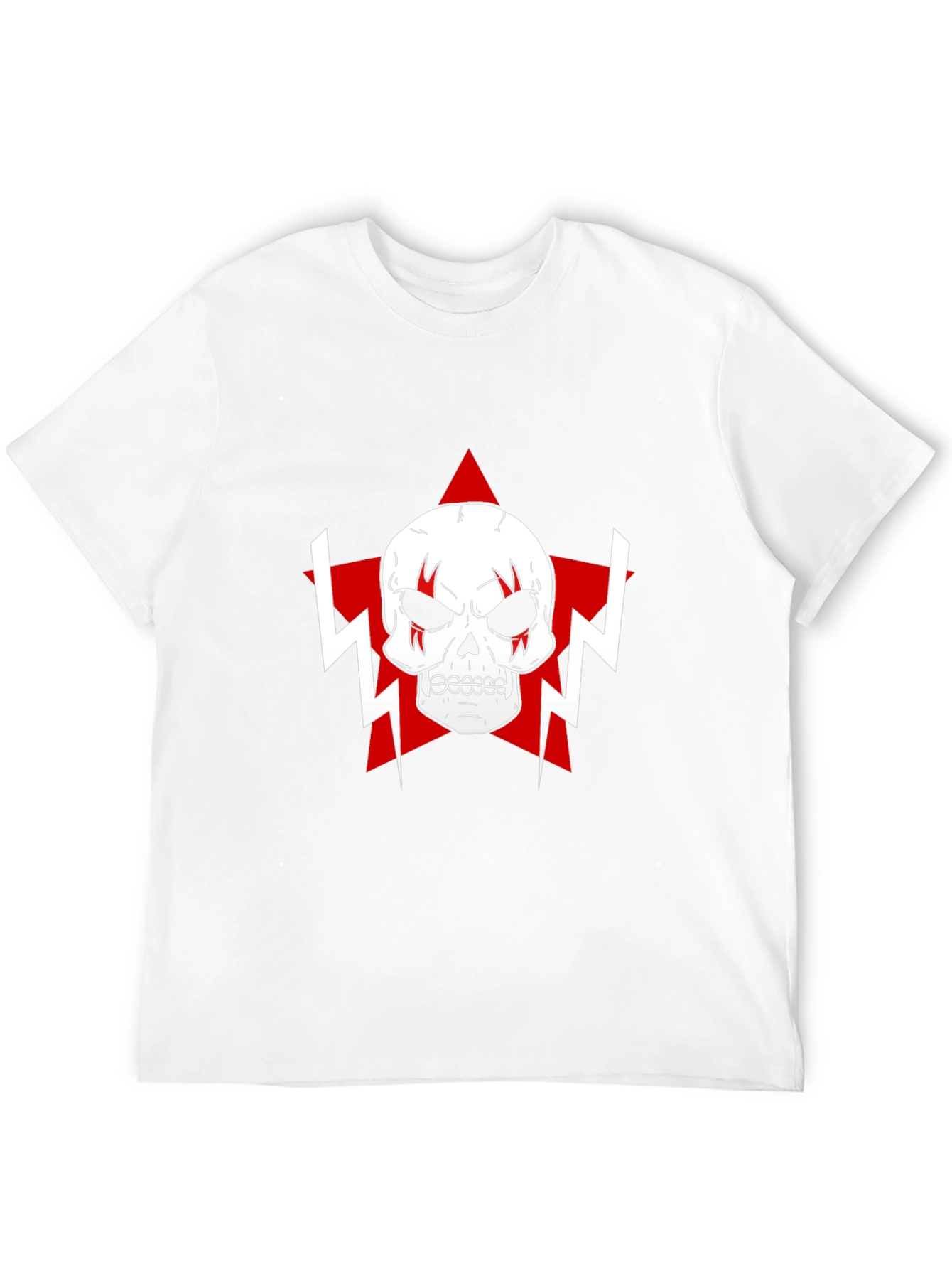Skull Star Graphic T-Shirt - Black