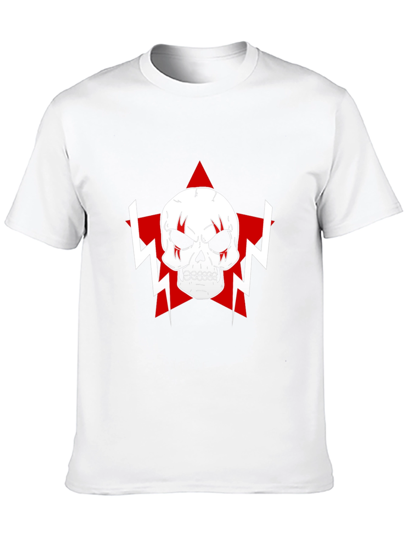 Skull Star Graphic T-Shirt - Black