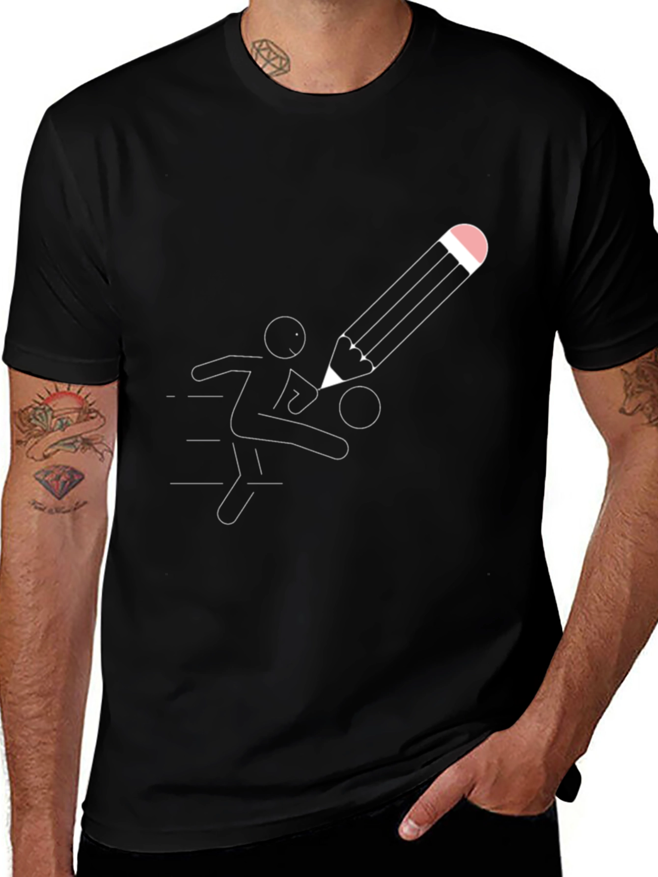 Pencil Kick T-Shirt - Unique Graphic Tee