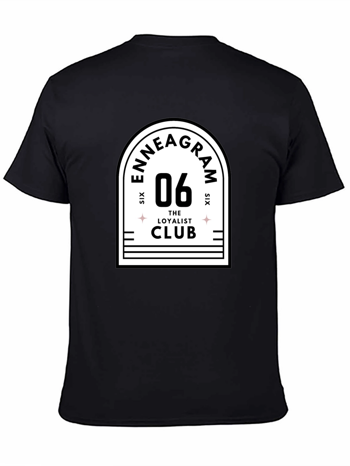 Enneagram 06 The Loyalist Club Black T-Shirt