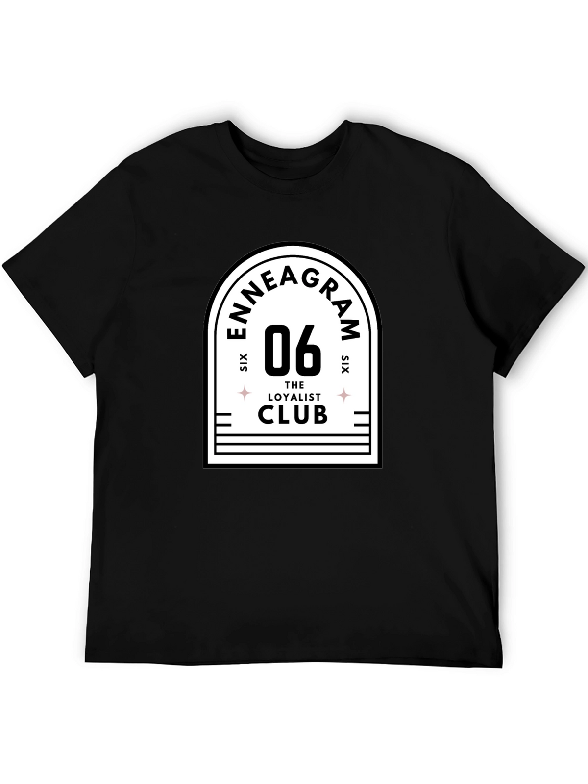 Enneagram 06 The Loyalist Club Black T-Shirt