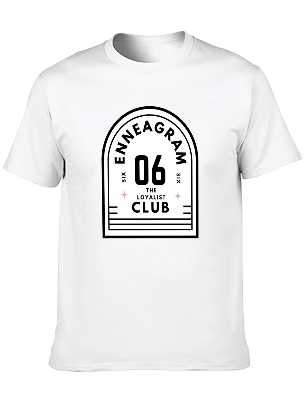 Enneagram 06 The Loyalist Club Black T-Shirt