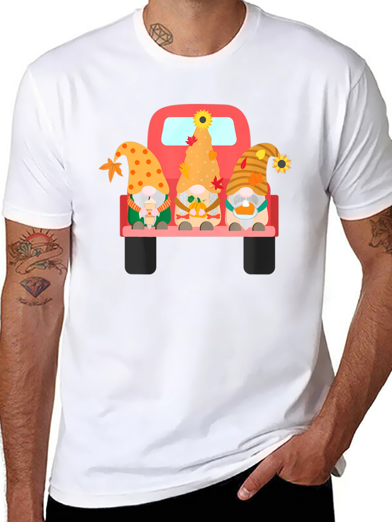 Fall Gnomes Truck Graphic Tee