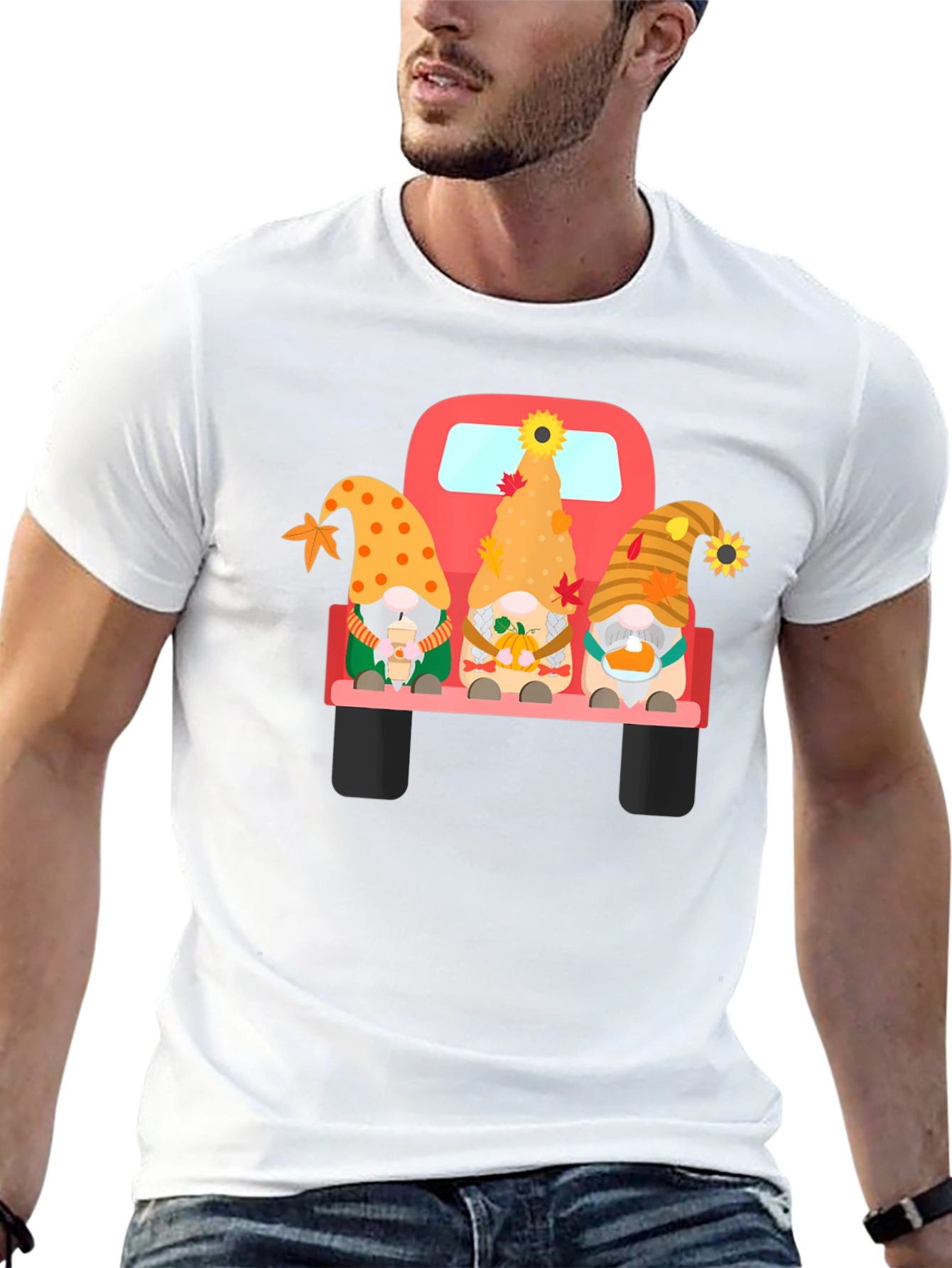 Fall Gnomes Truck Graphic Tee