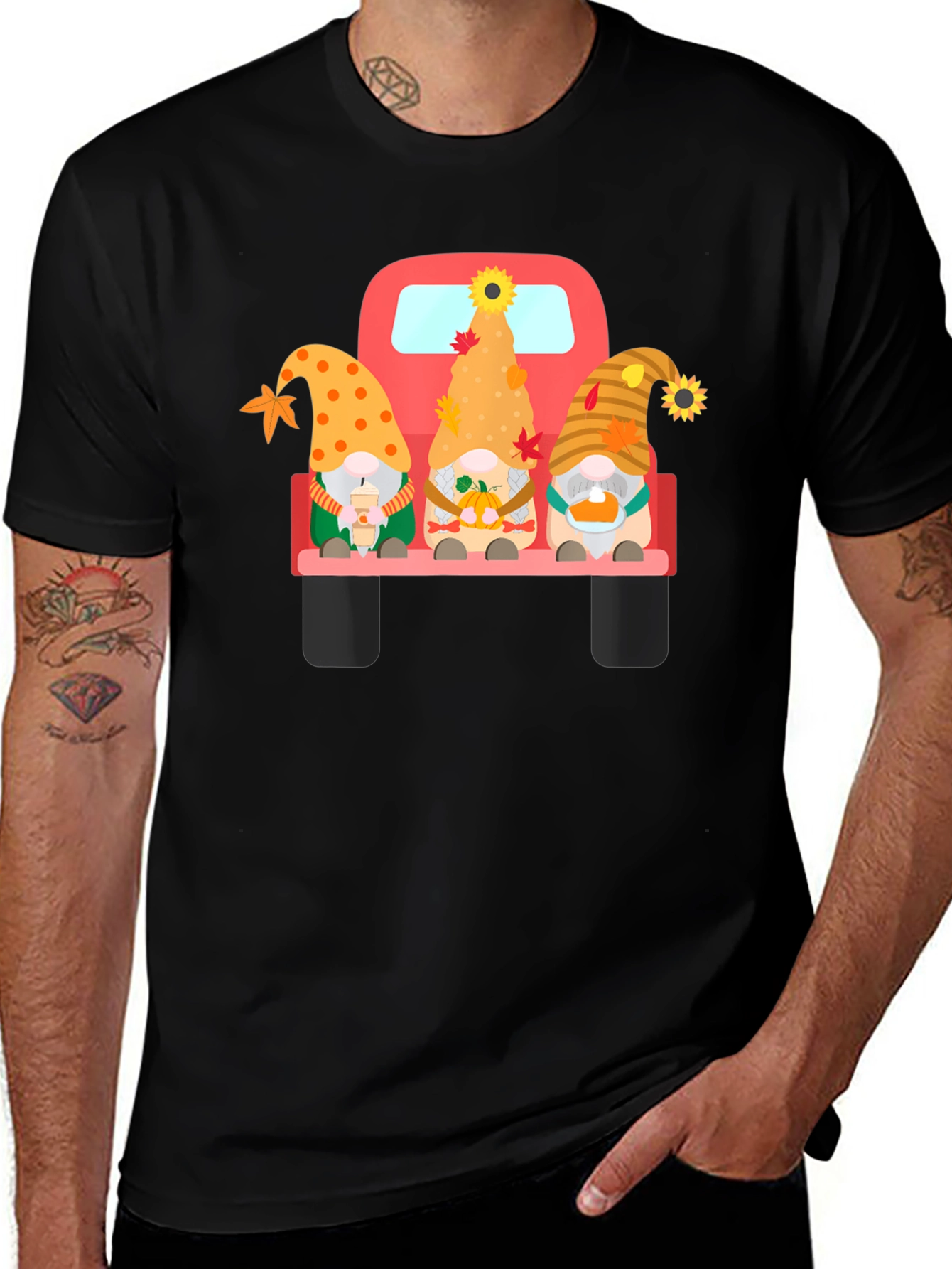 Fall Gnomes Truck Graphic Tee