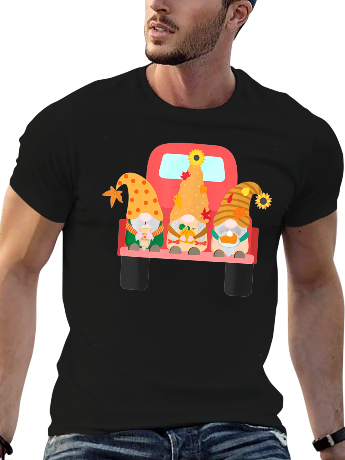 Fall Gnomes Truck Graphic Tee