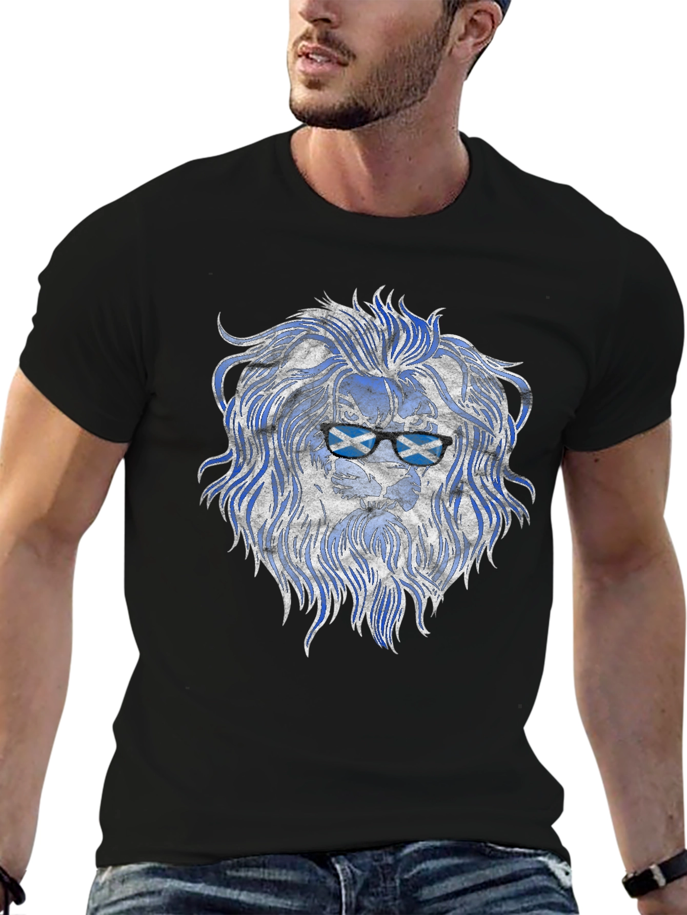 Scottish Lion Flag Graphic Mens T-Shirt