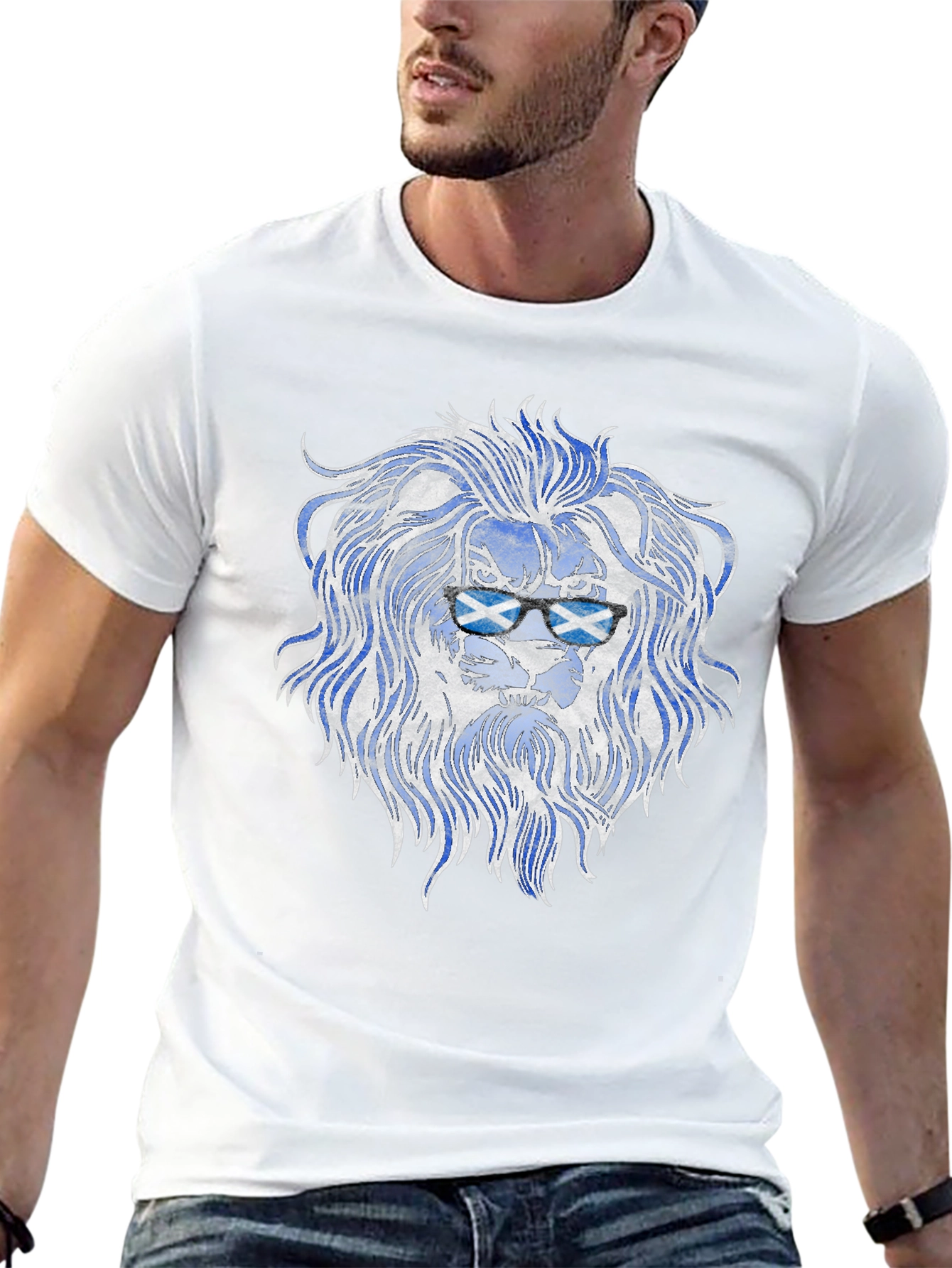 Scottish Lion Flag Graphic Mens T-Shirt