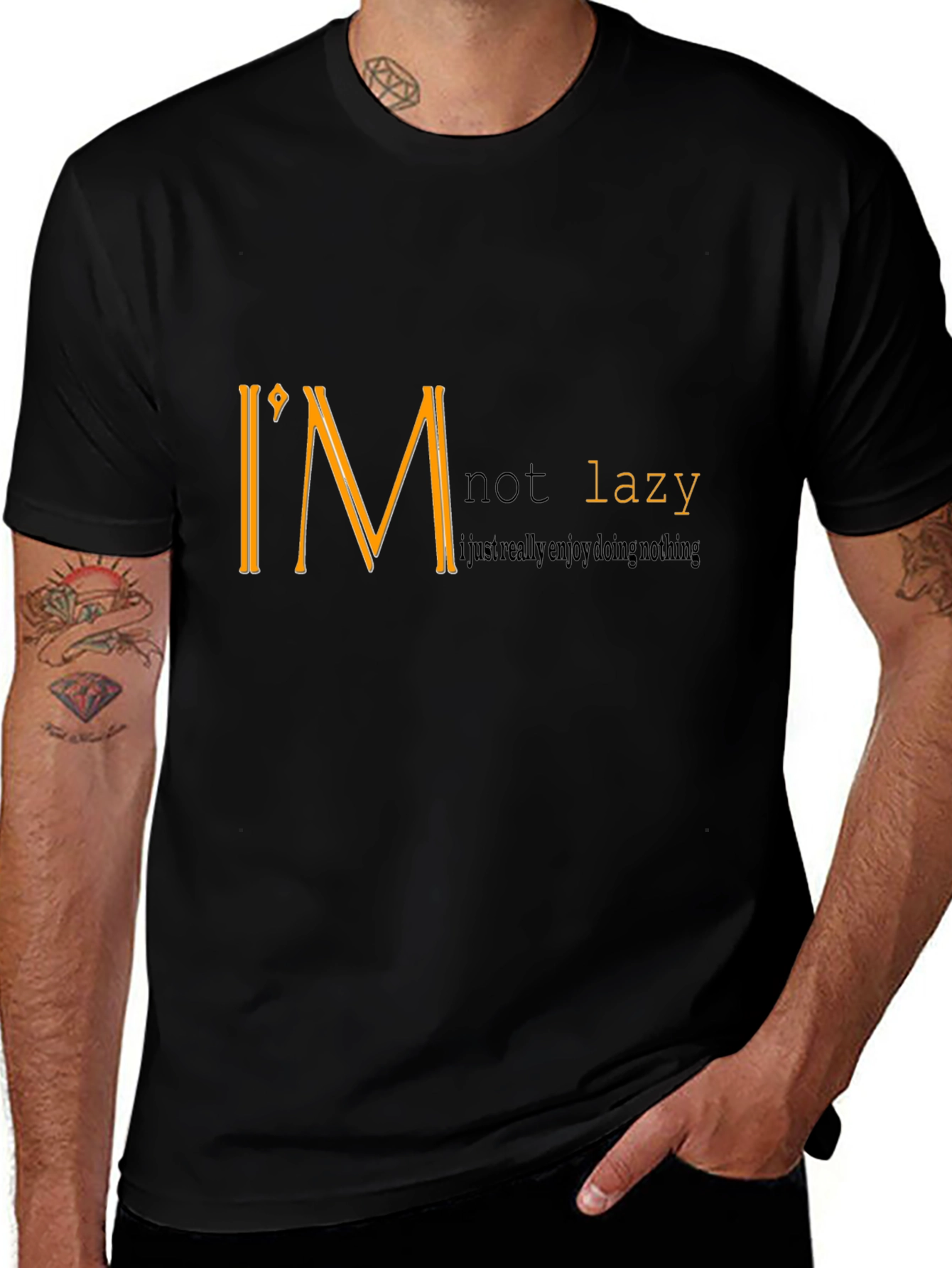 Im Not Lazy Graphic T-Shirt - Enjoy Doing Nothing