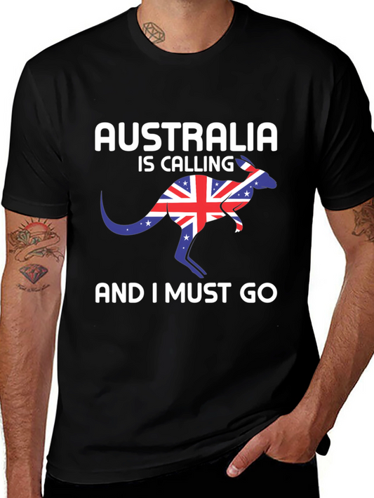 Australia Calling Black T-Shirt