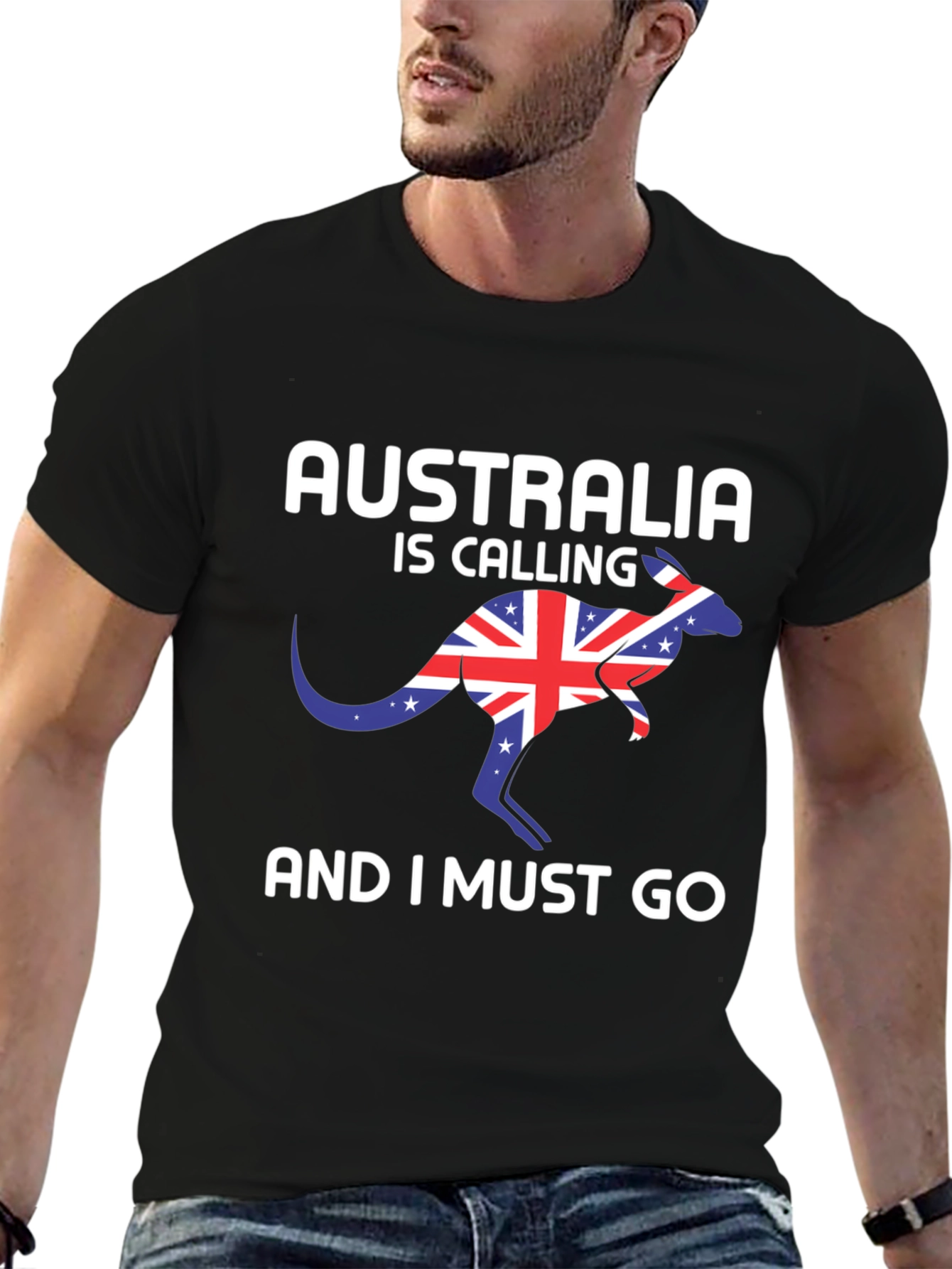Australia Calling Black T-Shirt