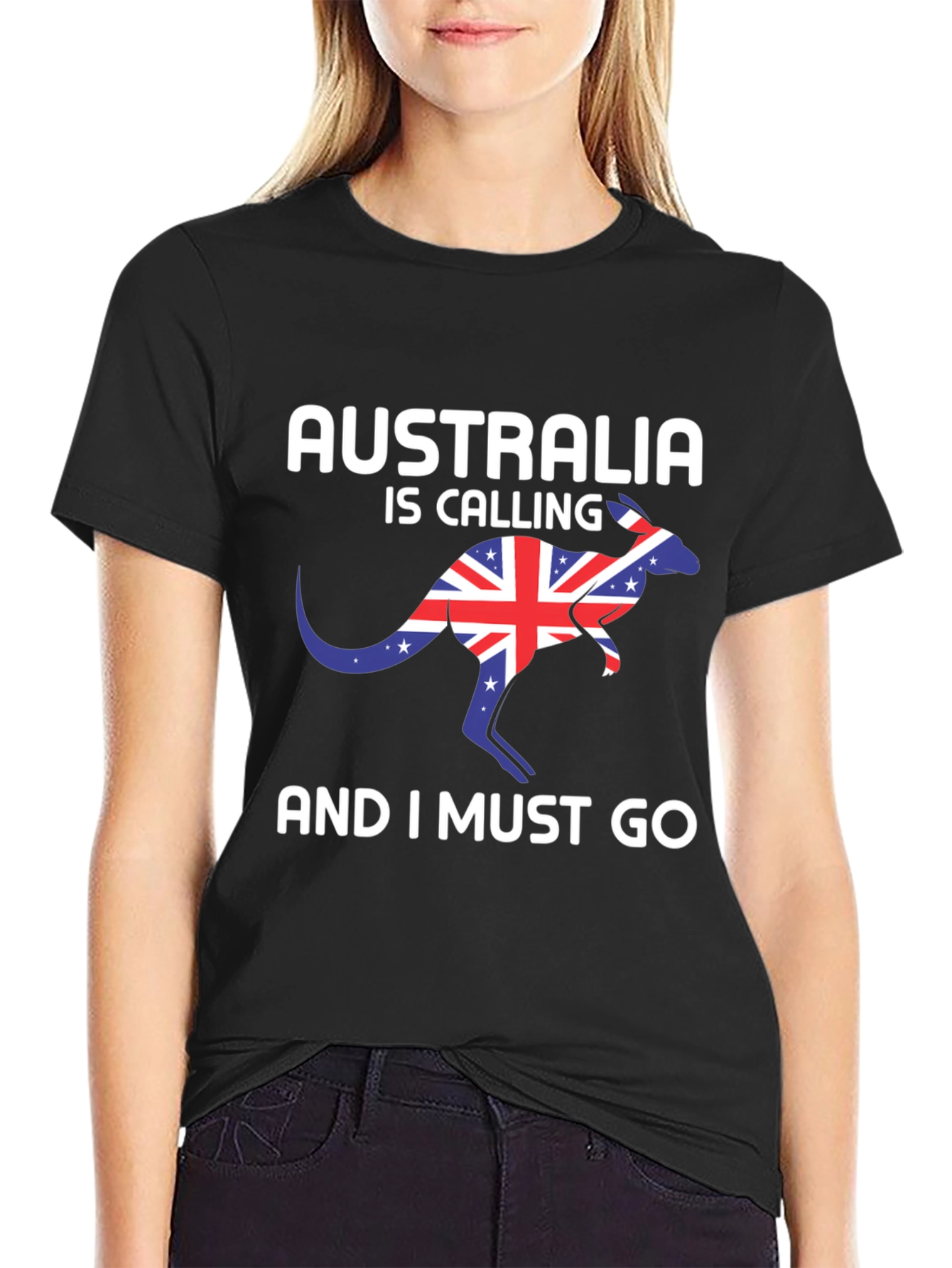 Australia Calling Black T-Shirt