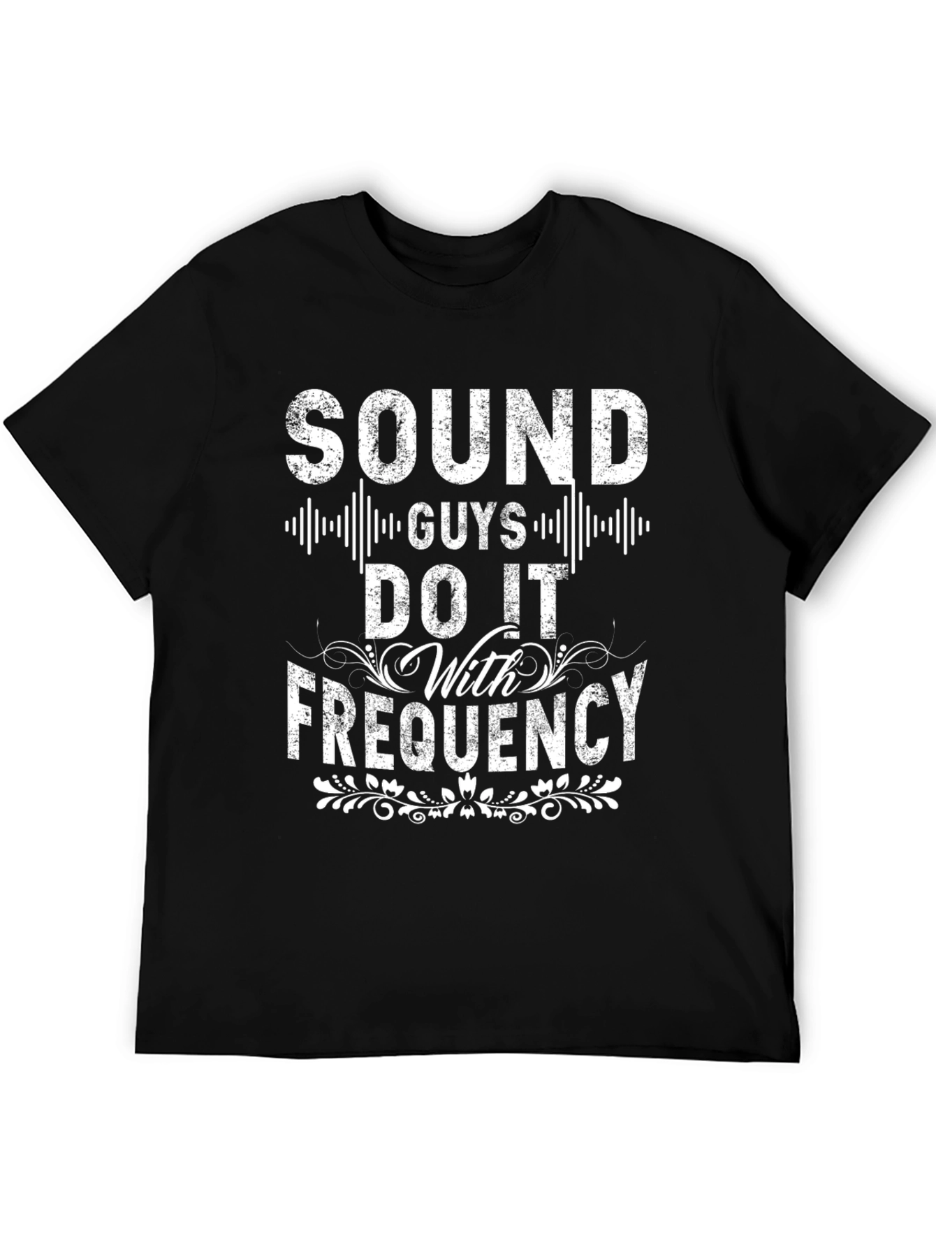Sound Guys Do It With Frequency Black T-Shirt