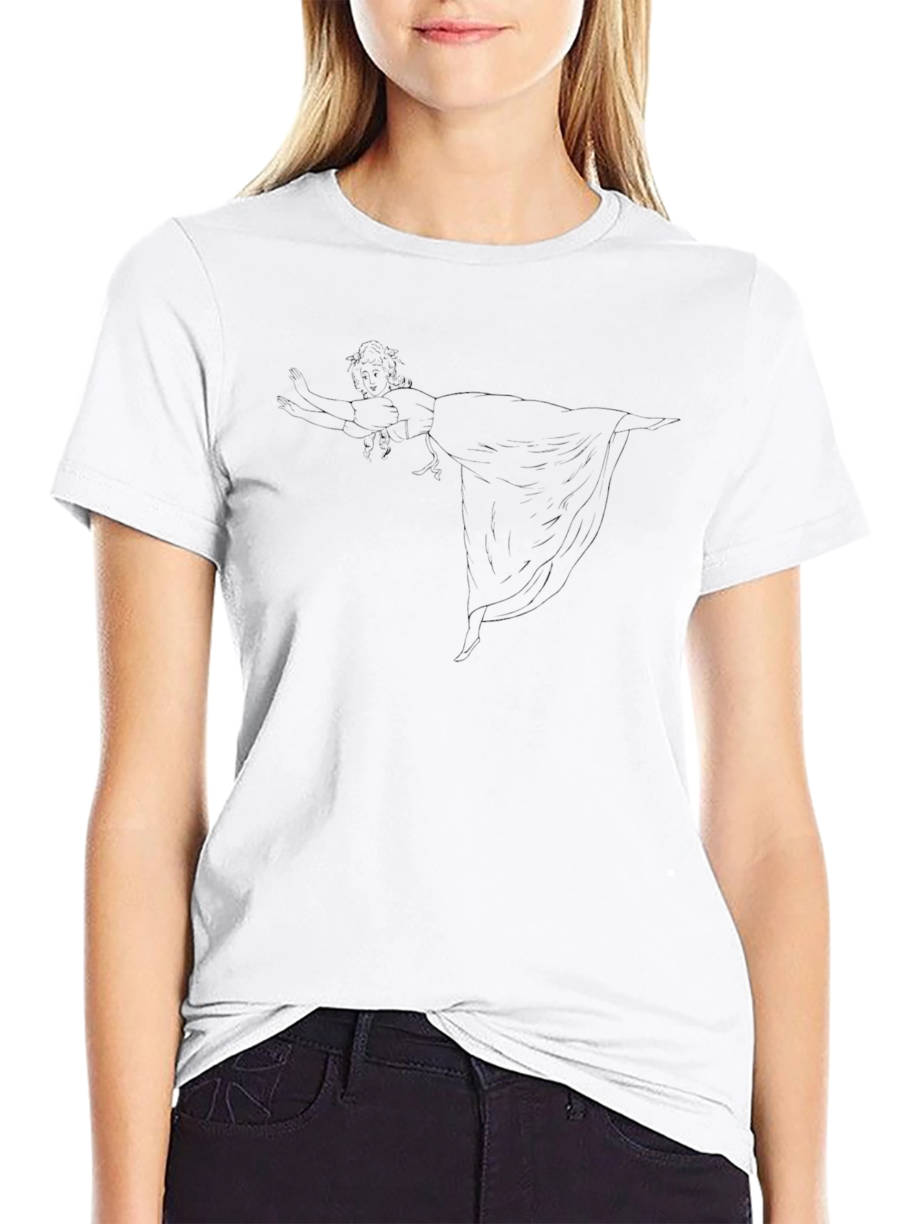Ballerina Graphic Black T-Shirt