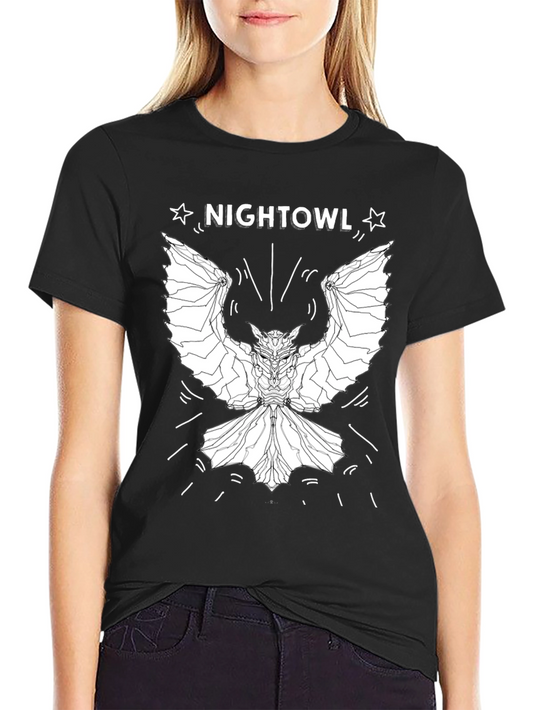 Nightowl Graphic Tee - Black Cotton