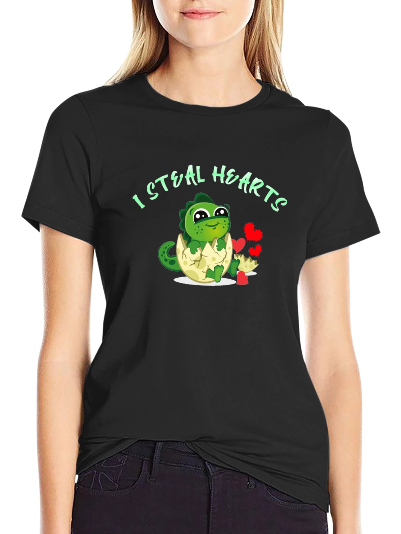 I Steal Hearts Dinosaur Tee