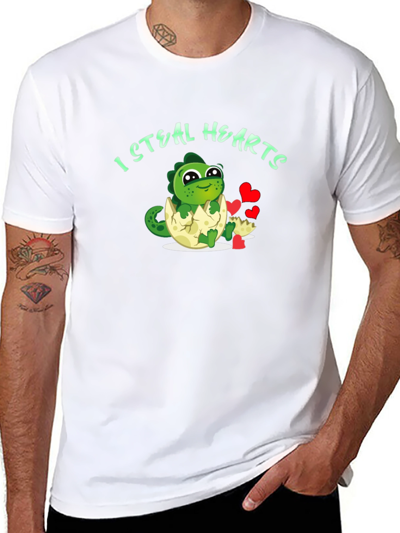 I Steal Hearts Dinosaur Tee