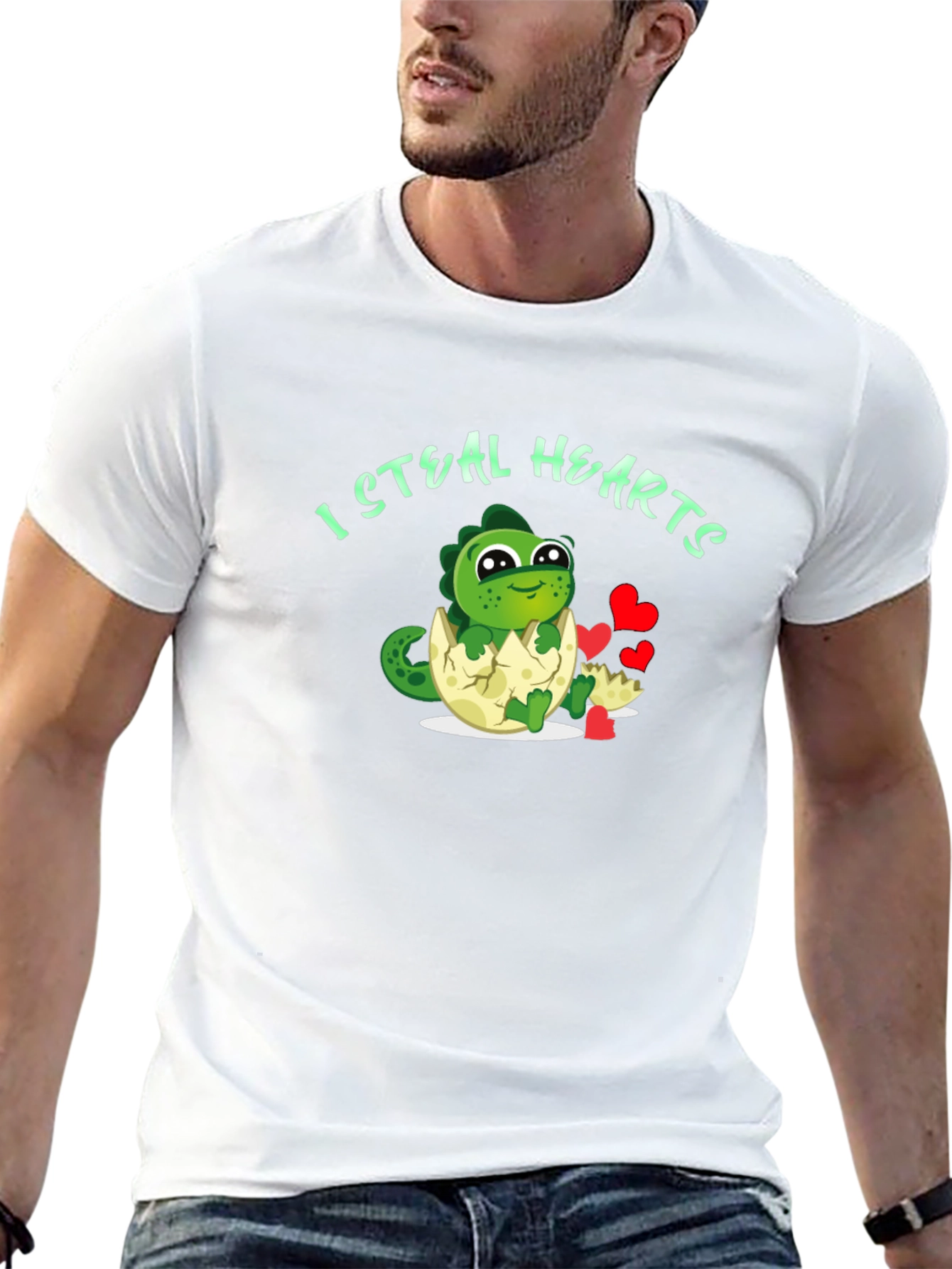 I Steal Hearts Dinosaur Tee