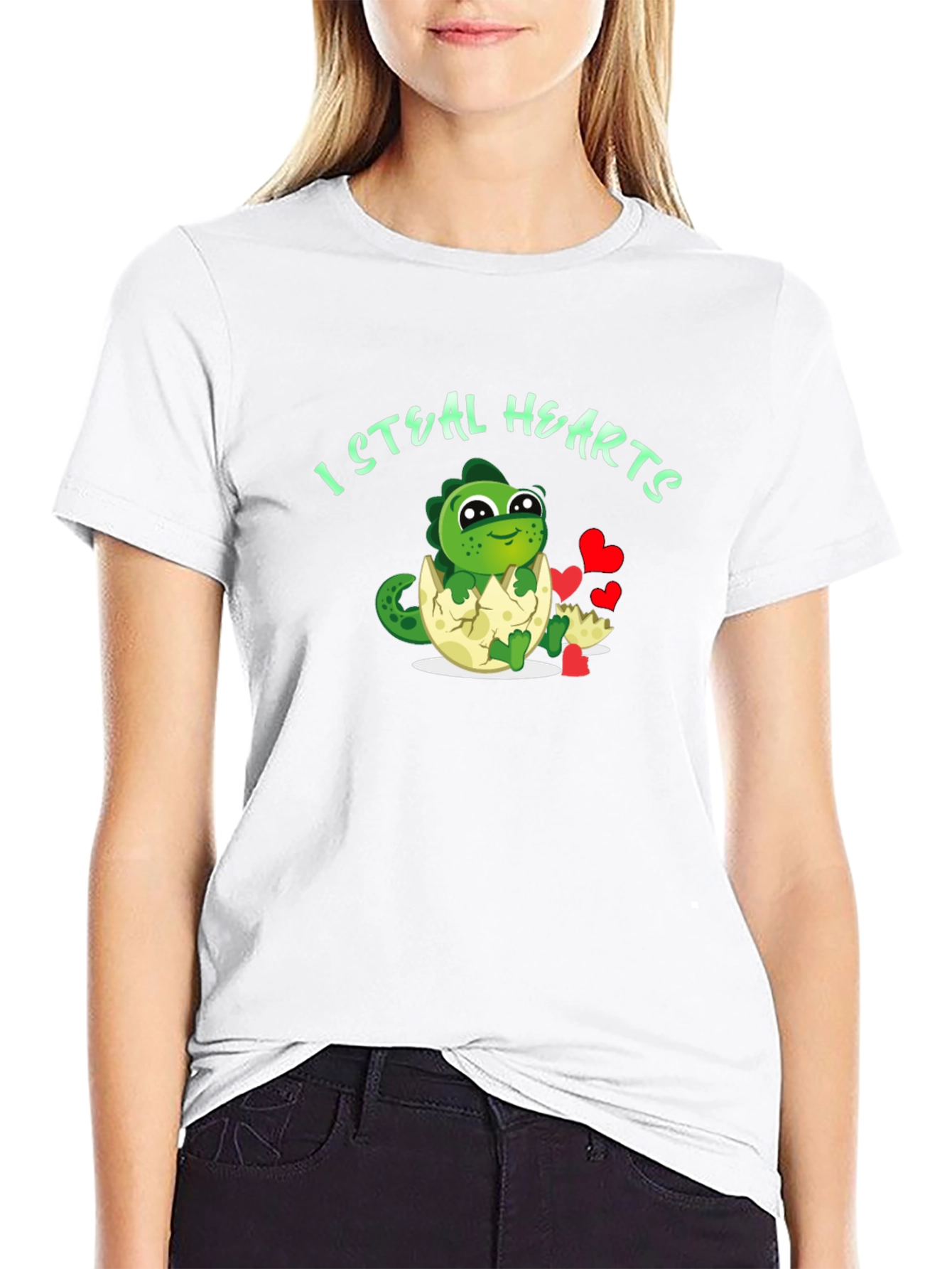 I Steal Hearts Dinosaur Tee