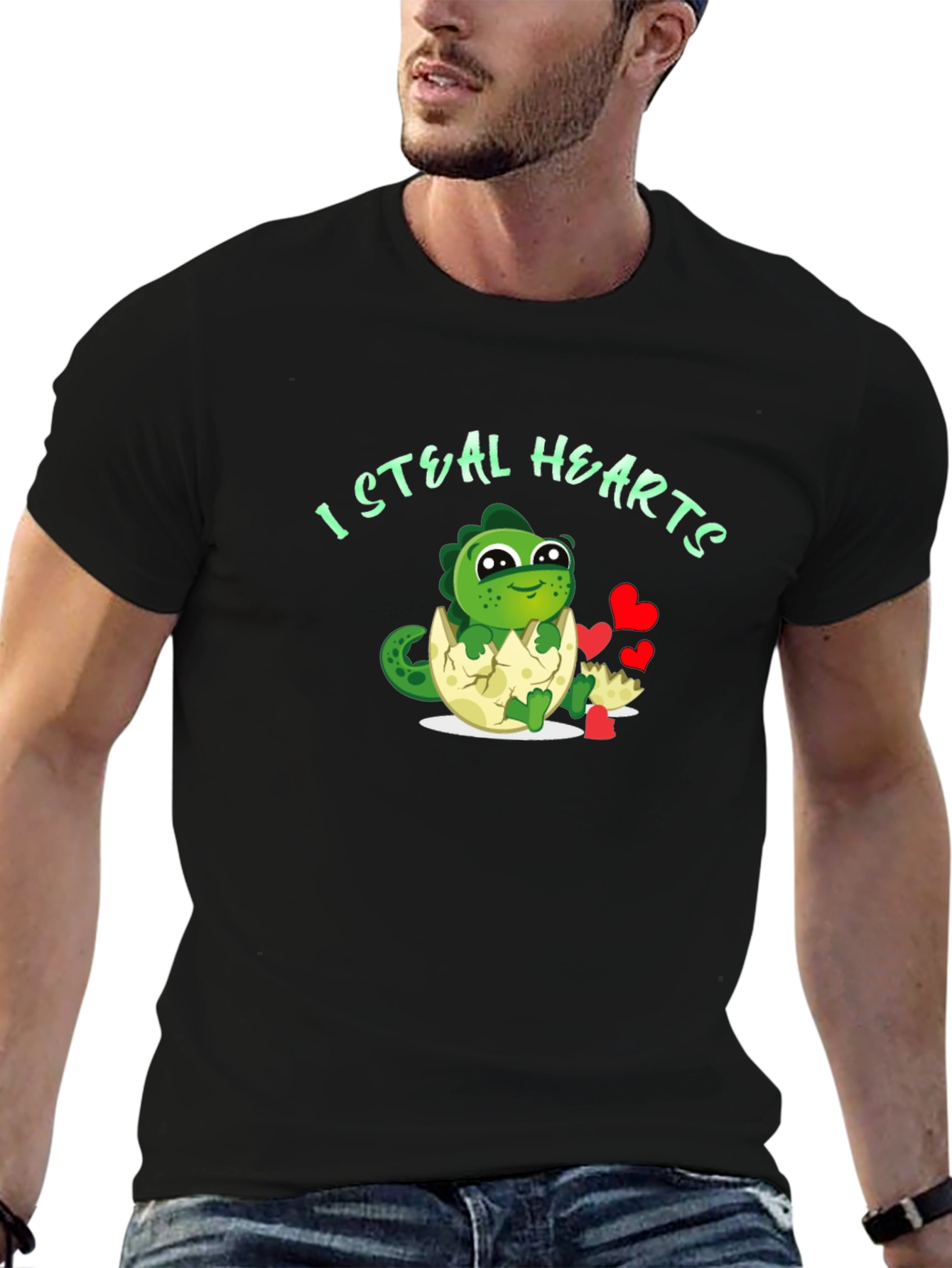 I Steal Hearts Dinosaur Tee
