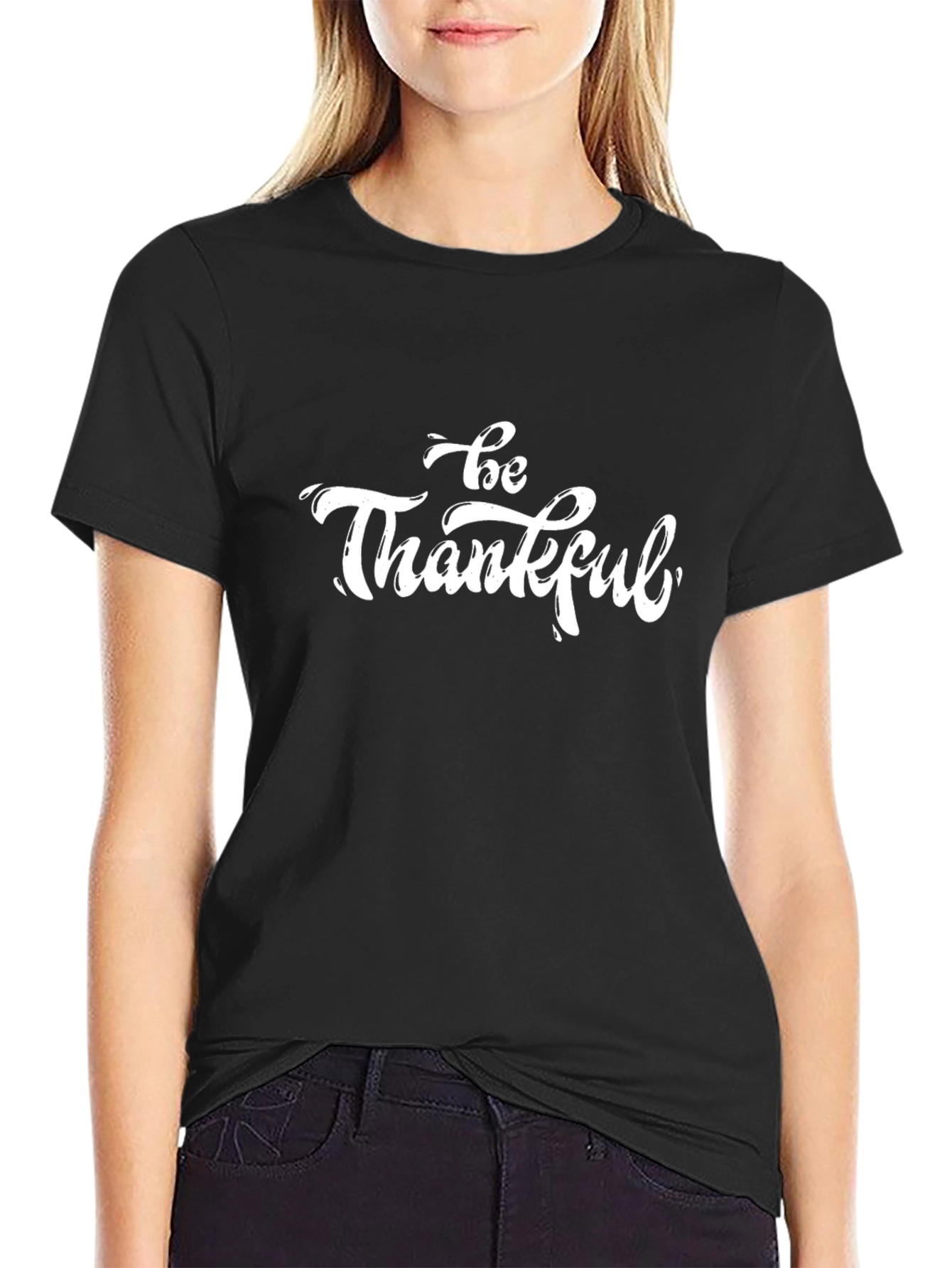 Be Thankful Black T-Shirt