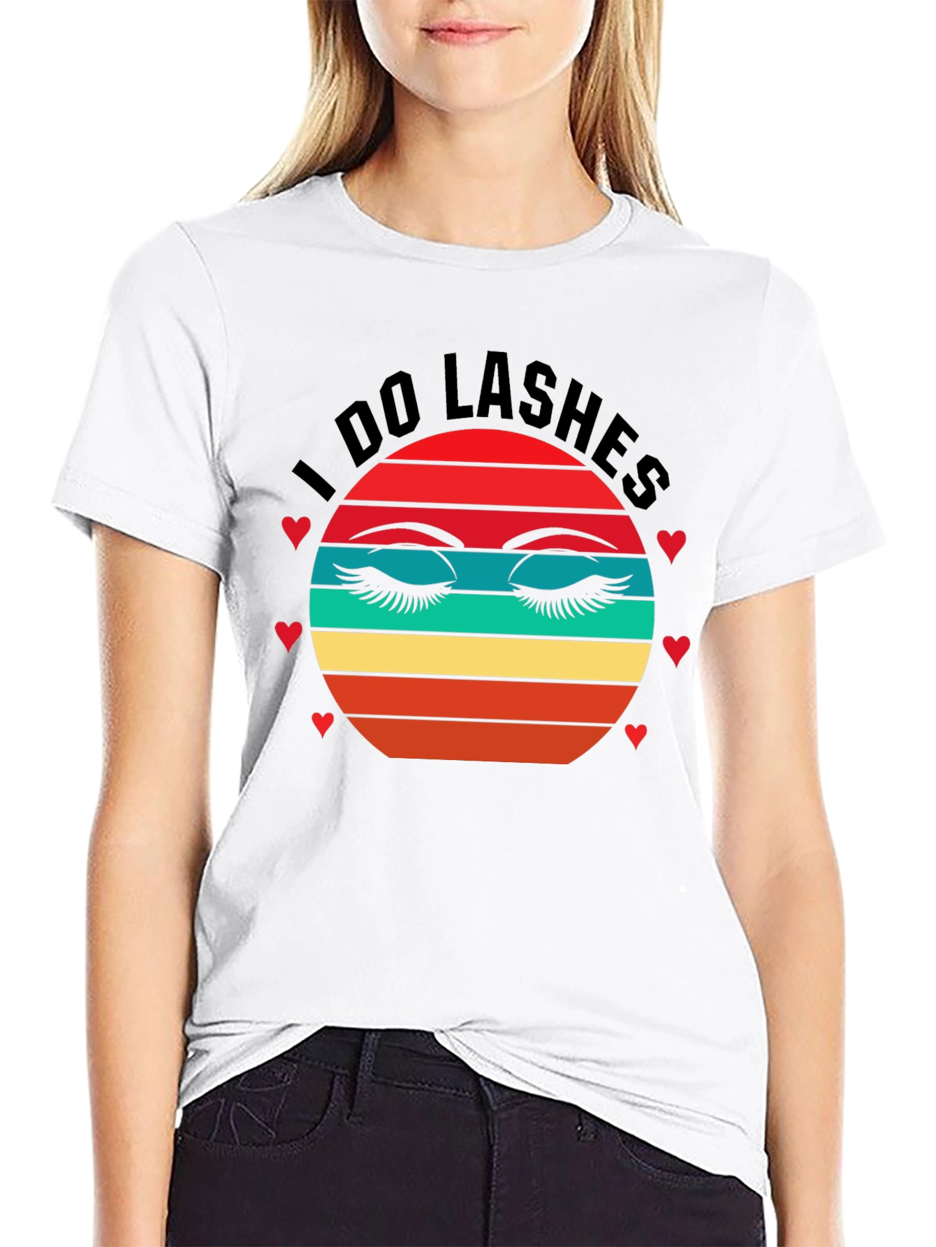 I Do Lashes Graphic Tee - Retro Eyelash T-Shirt