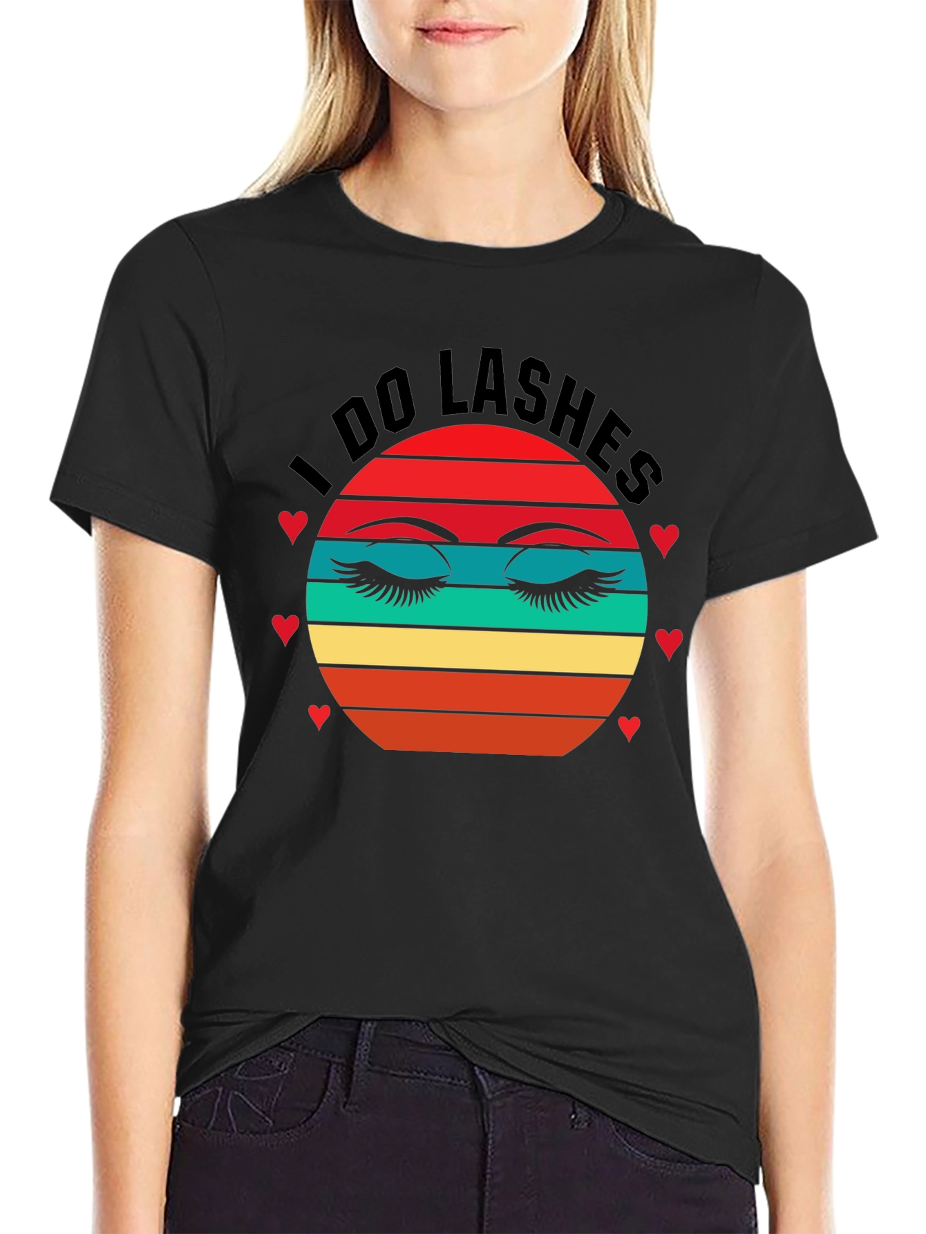 I Do Lashes Graphic Tee - Retro Eyelash T-Shirt
