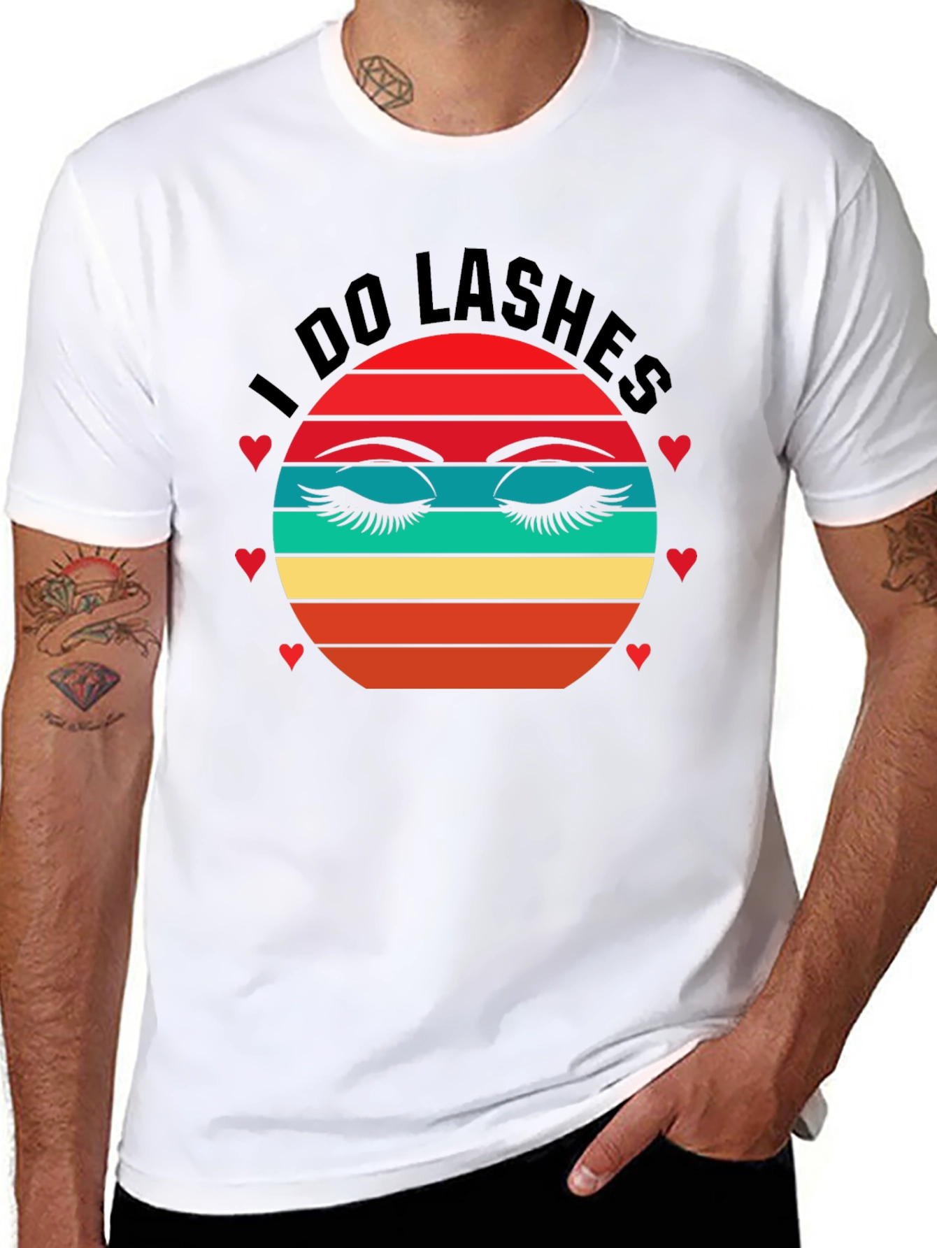 I Do Lashes Graphic Tee - Retro Eyelash T-Shirt