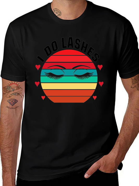I Do Lashes Graphic Tee - Retro Eyelash T-Shirt