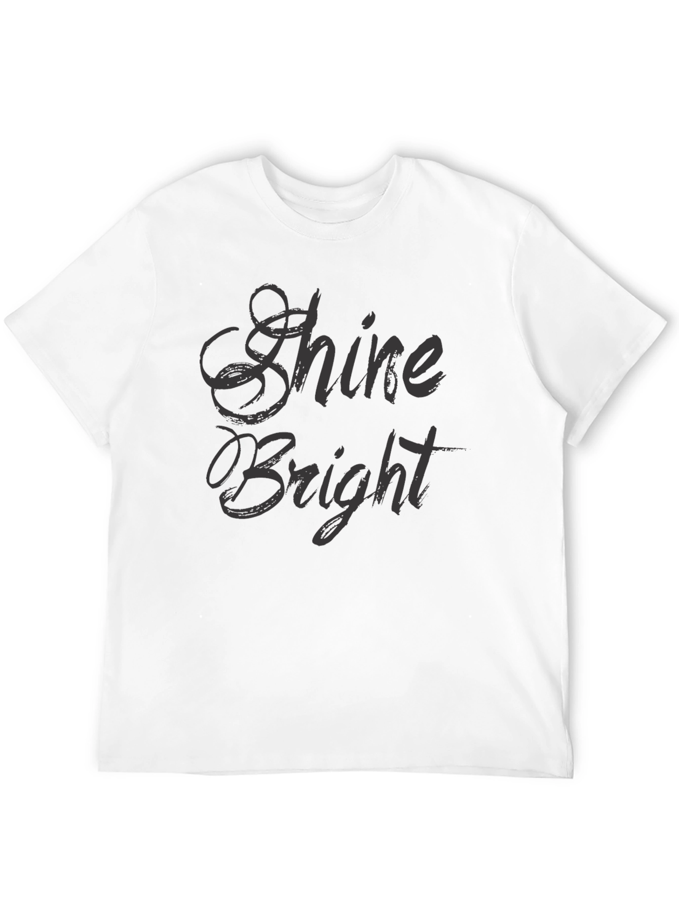 Shine Bright Black Graphic Tee for Men