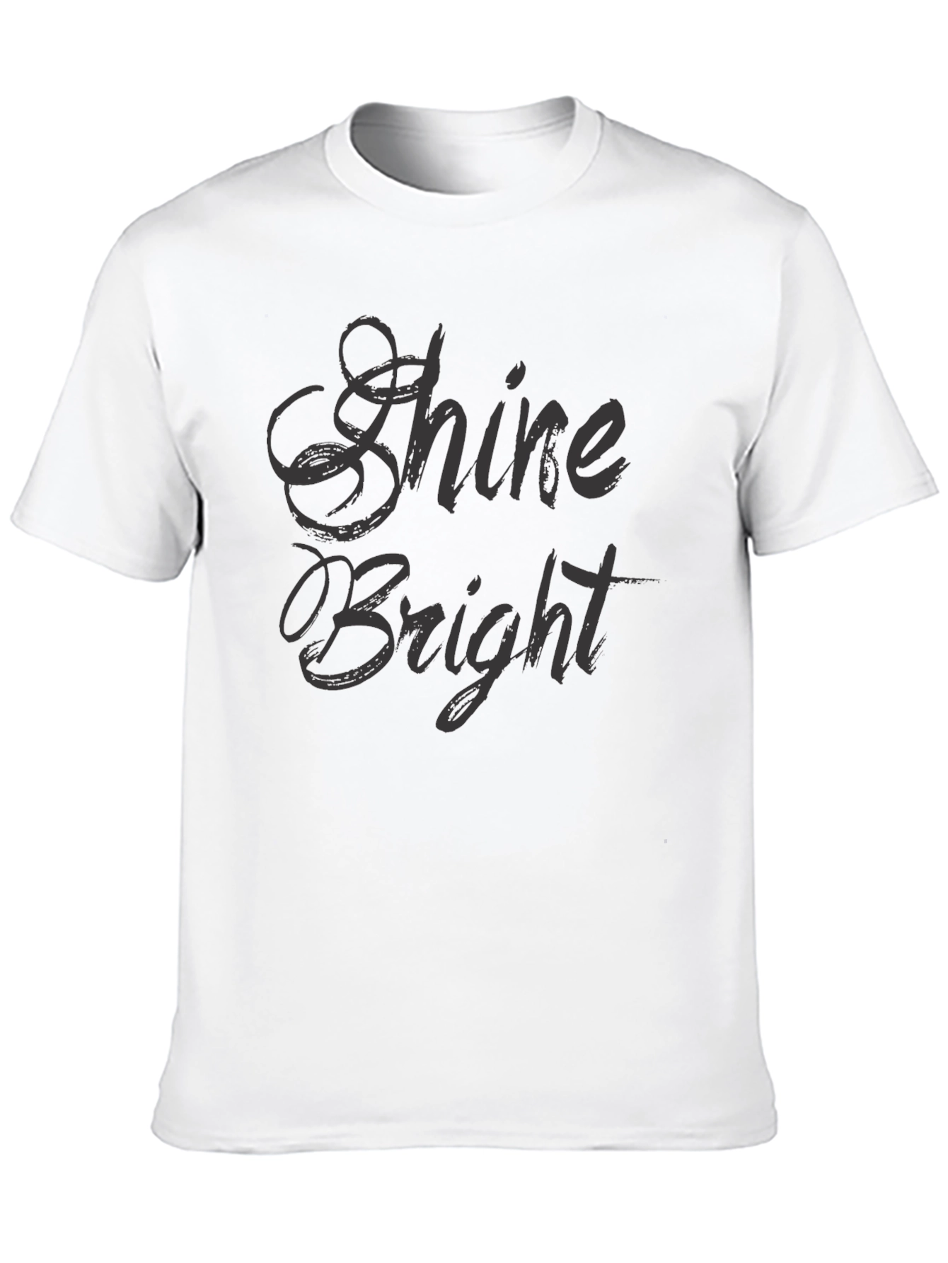 Shine Bright Black Graphic Tee for Men