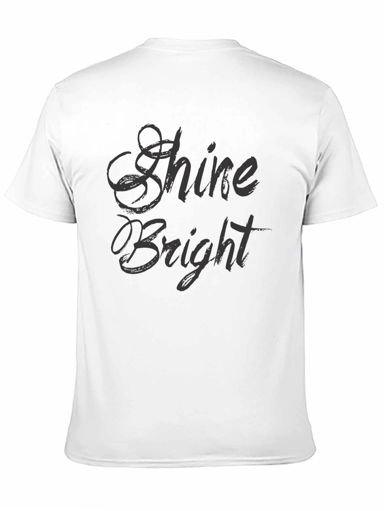 Shine Bright Black Graphic Tee for Men