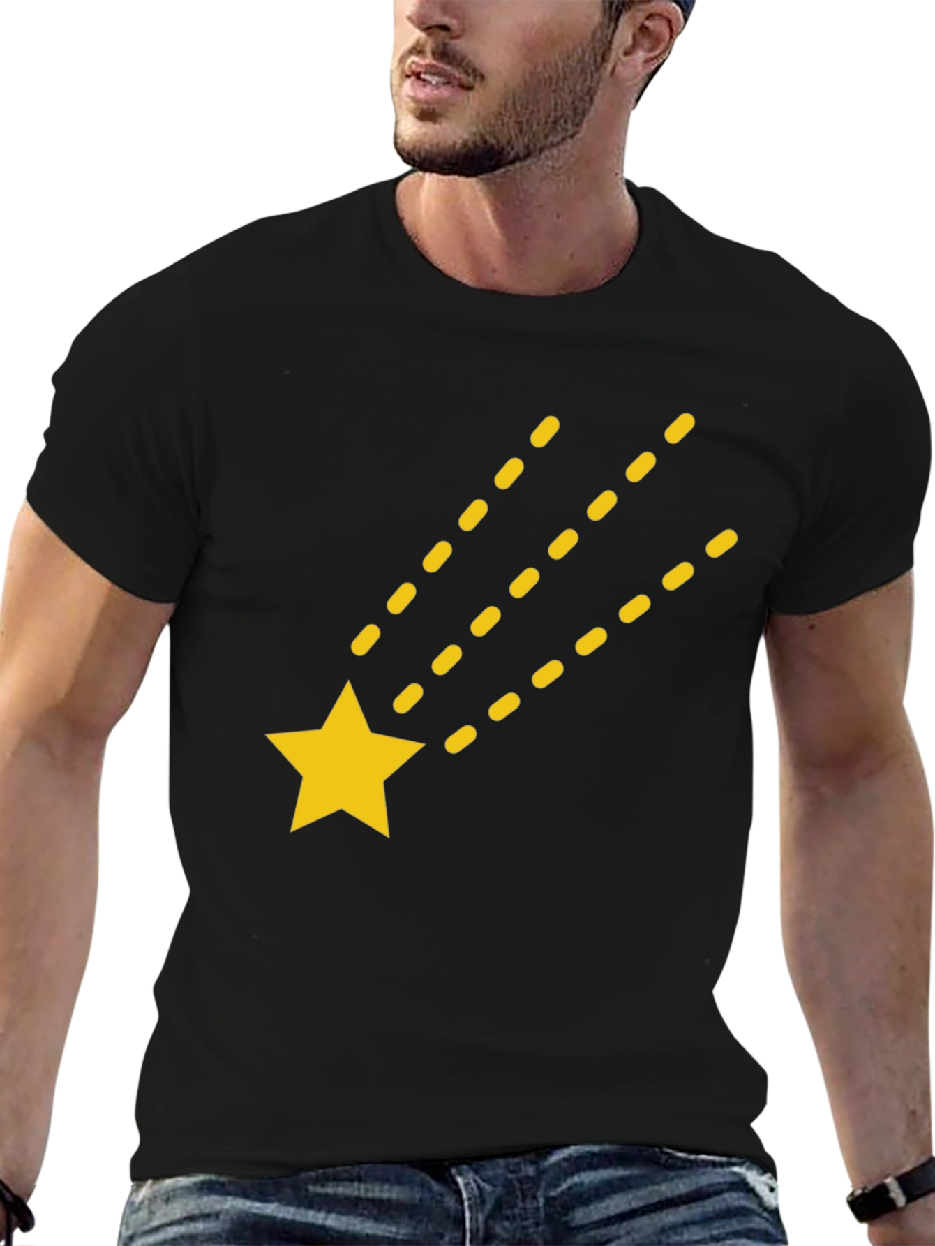 Shooting Star Graphic Black T-Shirt