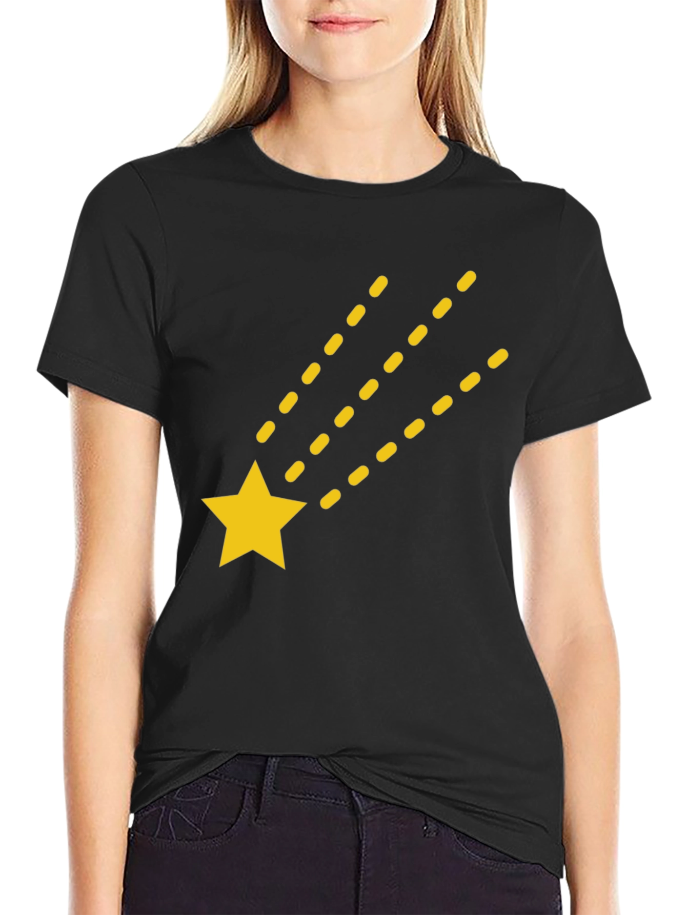 Shooting Star Graphic Black T-Shirt