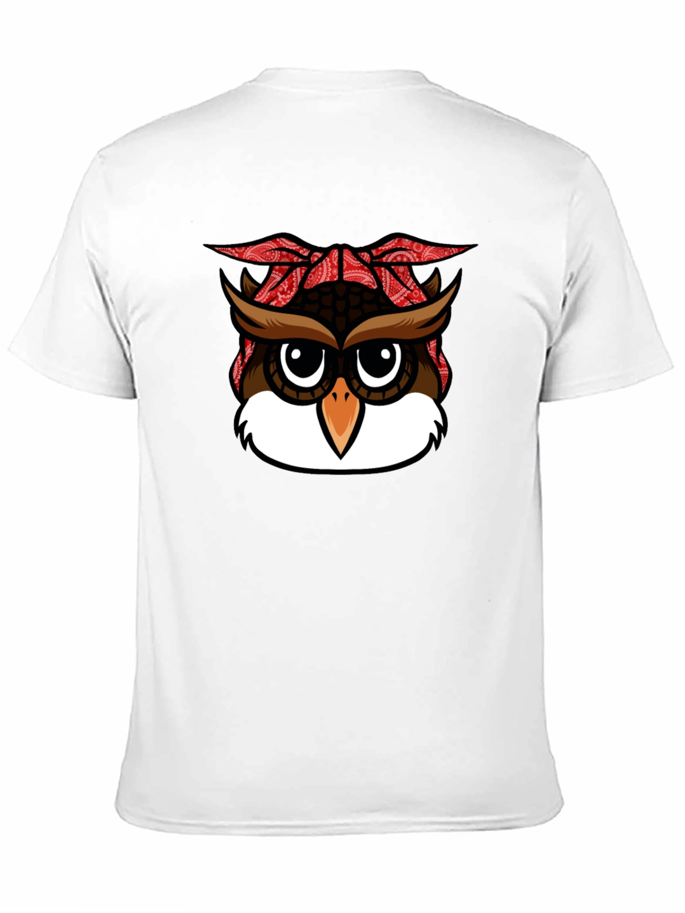 Bandana Owl Graphic Black T-Shirt