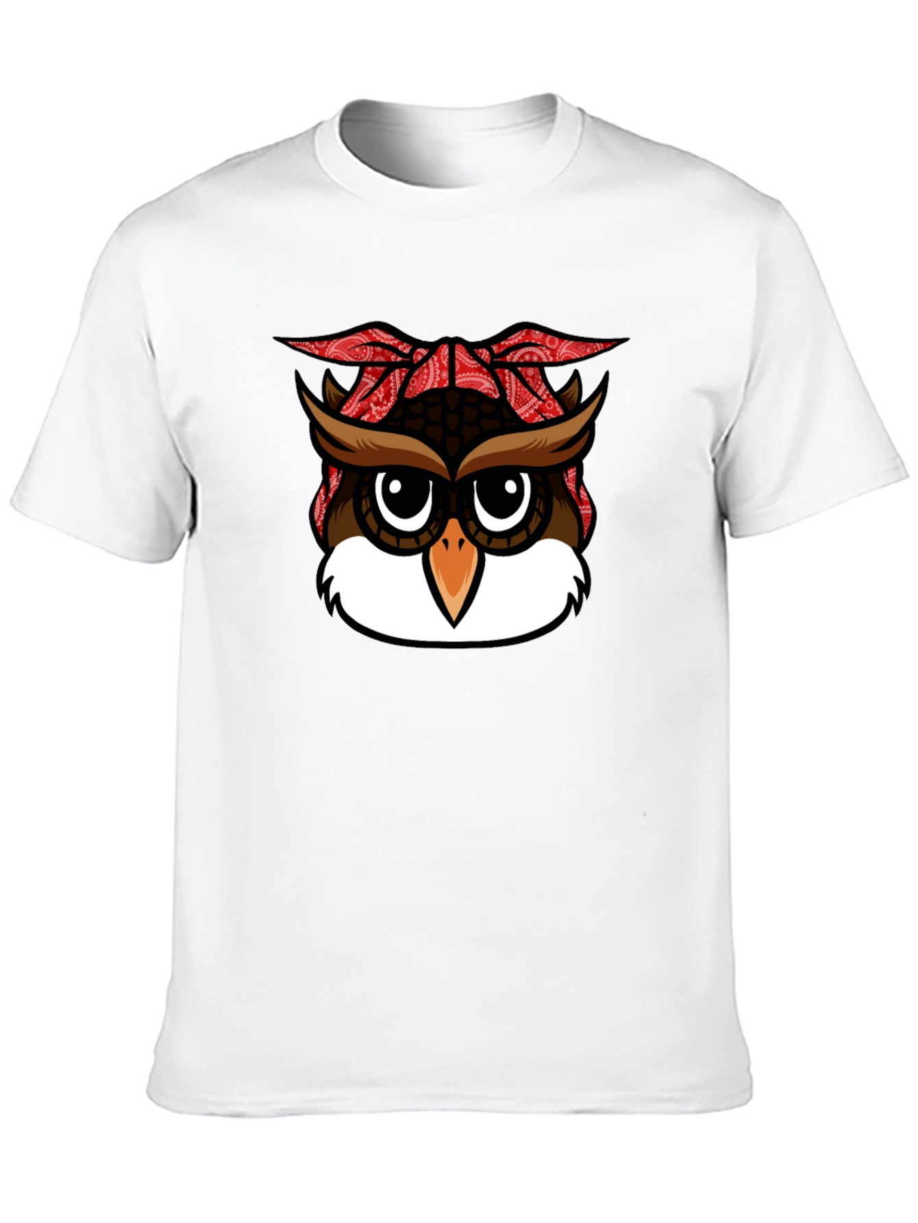 Bandana Owl Graphic Black T-Shirt